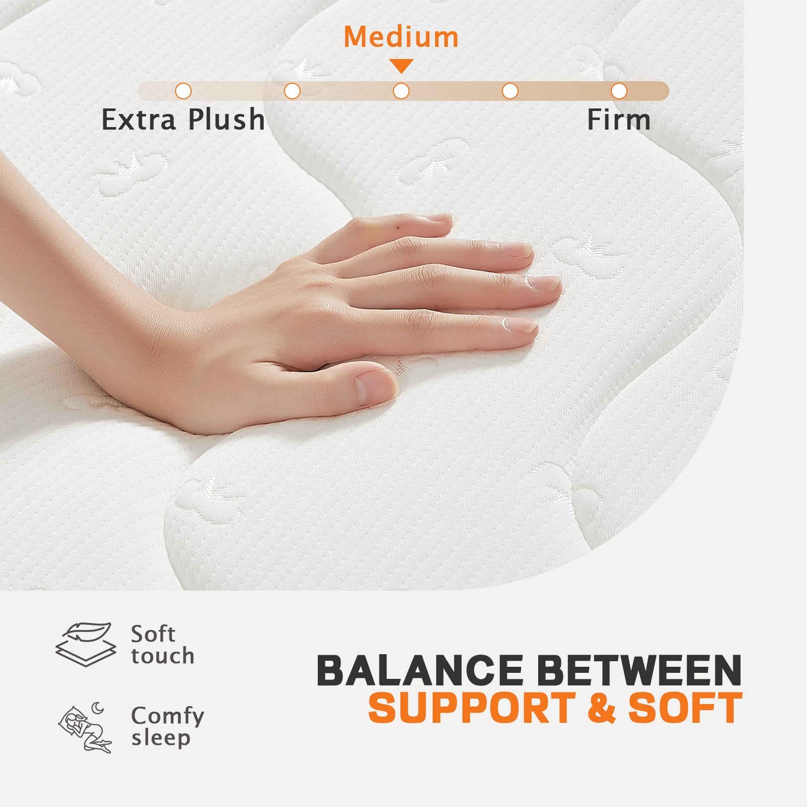 6″ Hybrid Mattresses with Innerspring and Gel Memory Foam for Cool Night Sleep