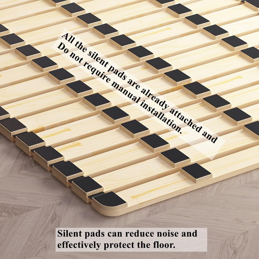 Foldable Wooden Tatami Bed Plate – Breathable Queen Floor Mattress