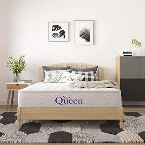 NapQueen 8 Inch Full Size Medium Firm Memory Foam Innerspring Mattress