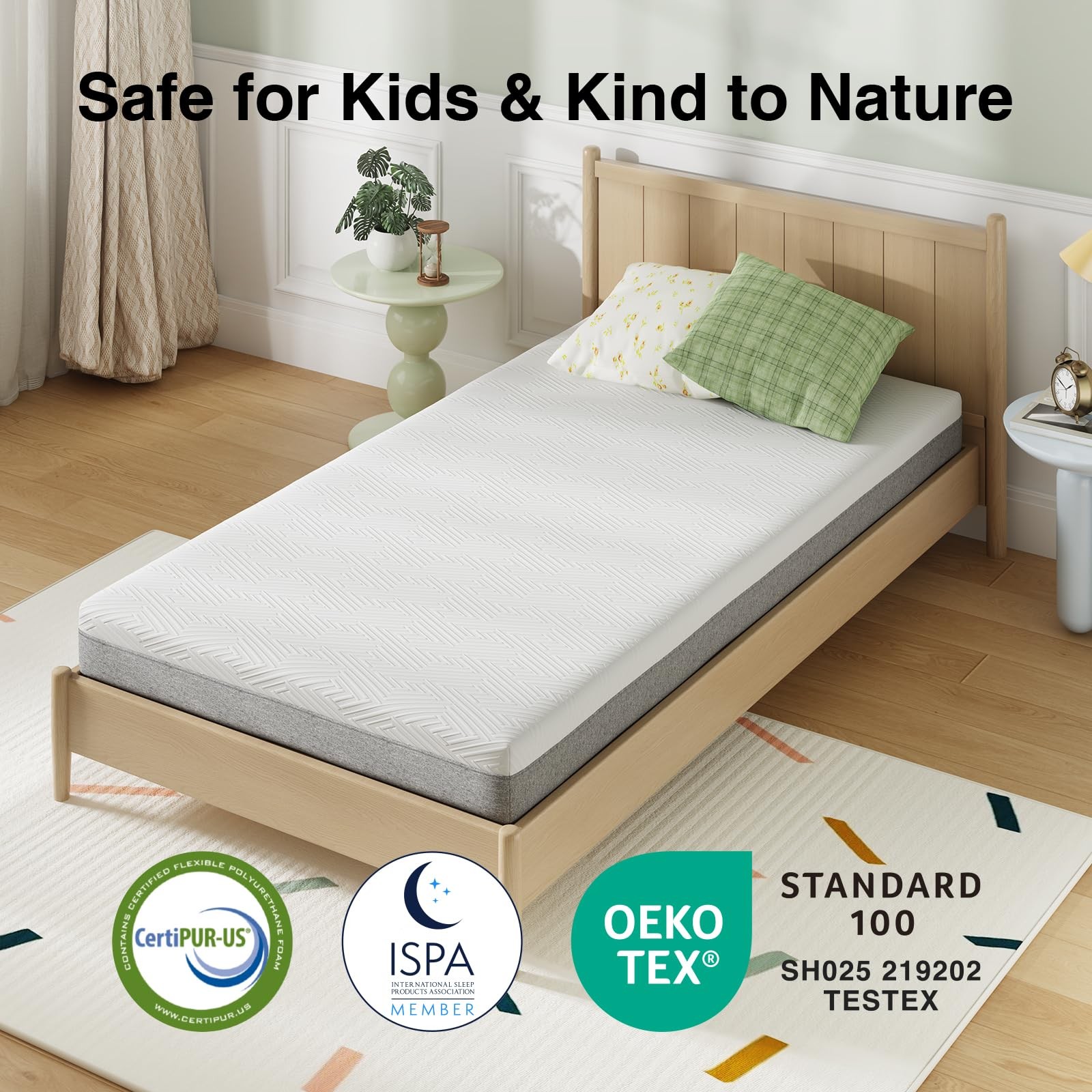 Twin XL Mattress 6 Inch, Gel Memory Foam Mattress Twin XL in a Box for Pressu…