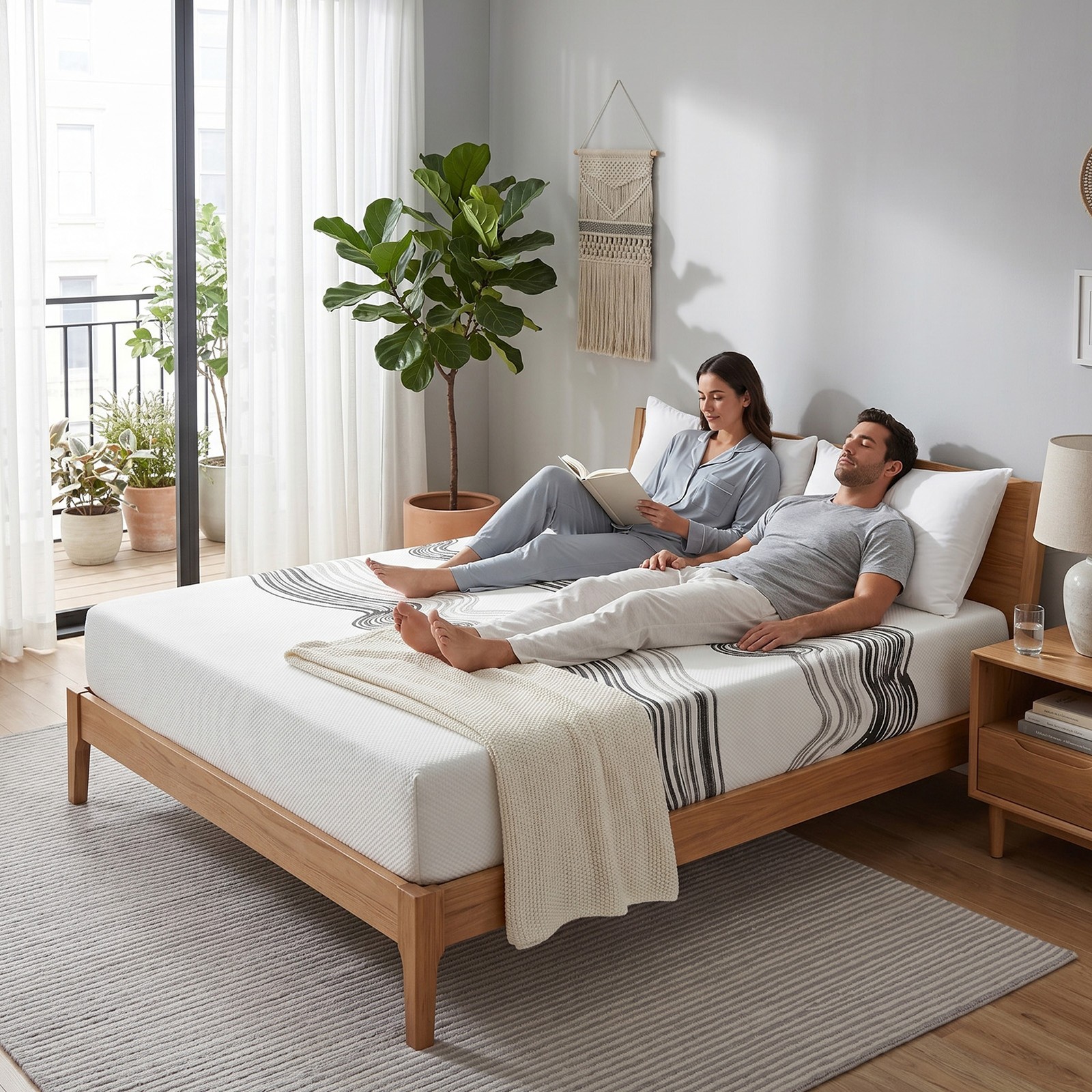 King Size Memory Foam Mattress Cooling Gel Top Motion Isolation for Partners