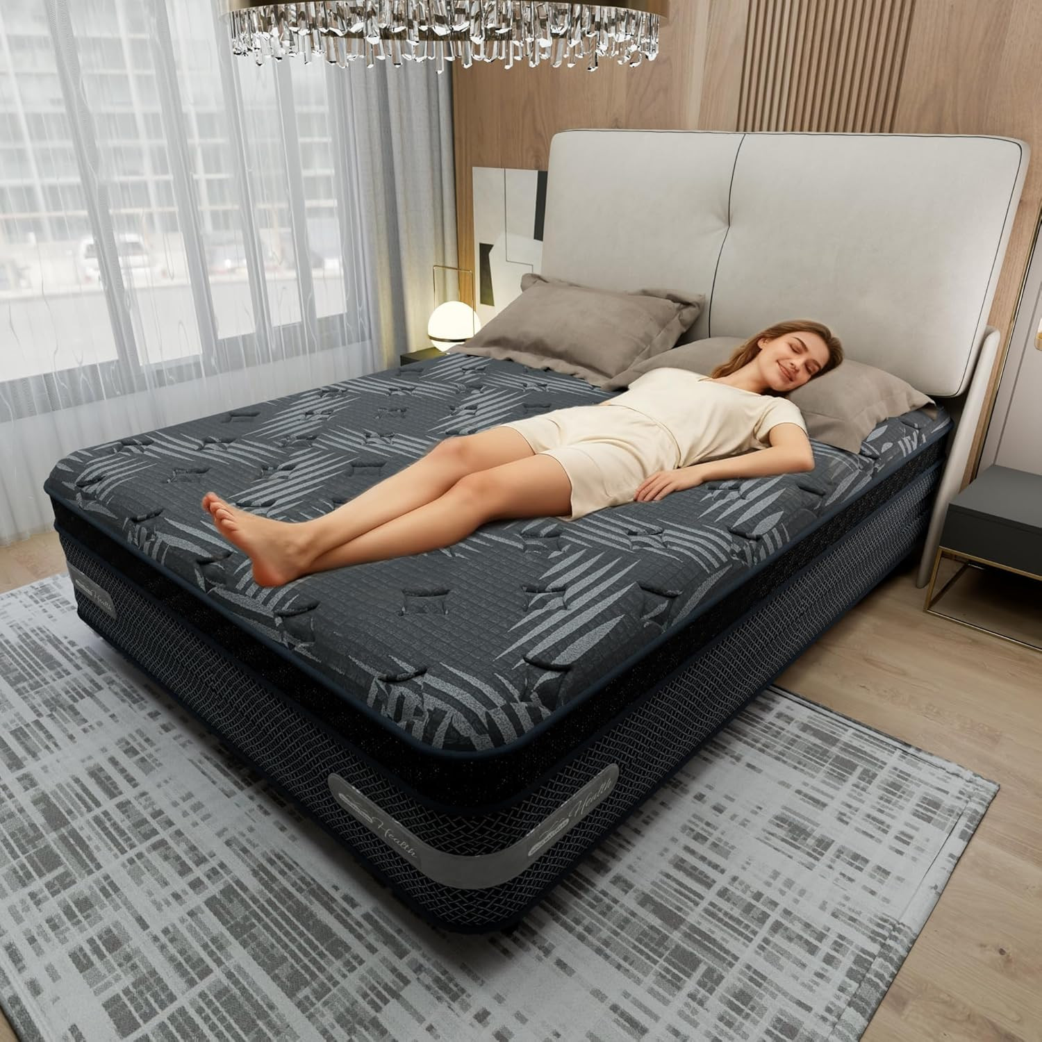 12″ Cooling Gel Memory Foam Mattress – Extra Firm, Breathable, 10-Year Warranty