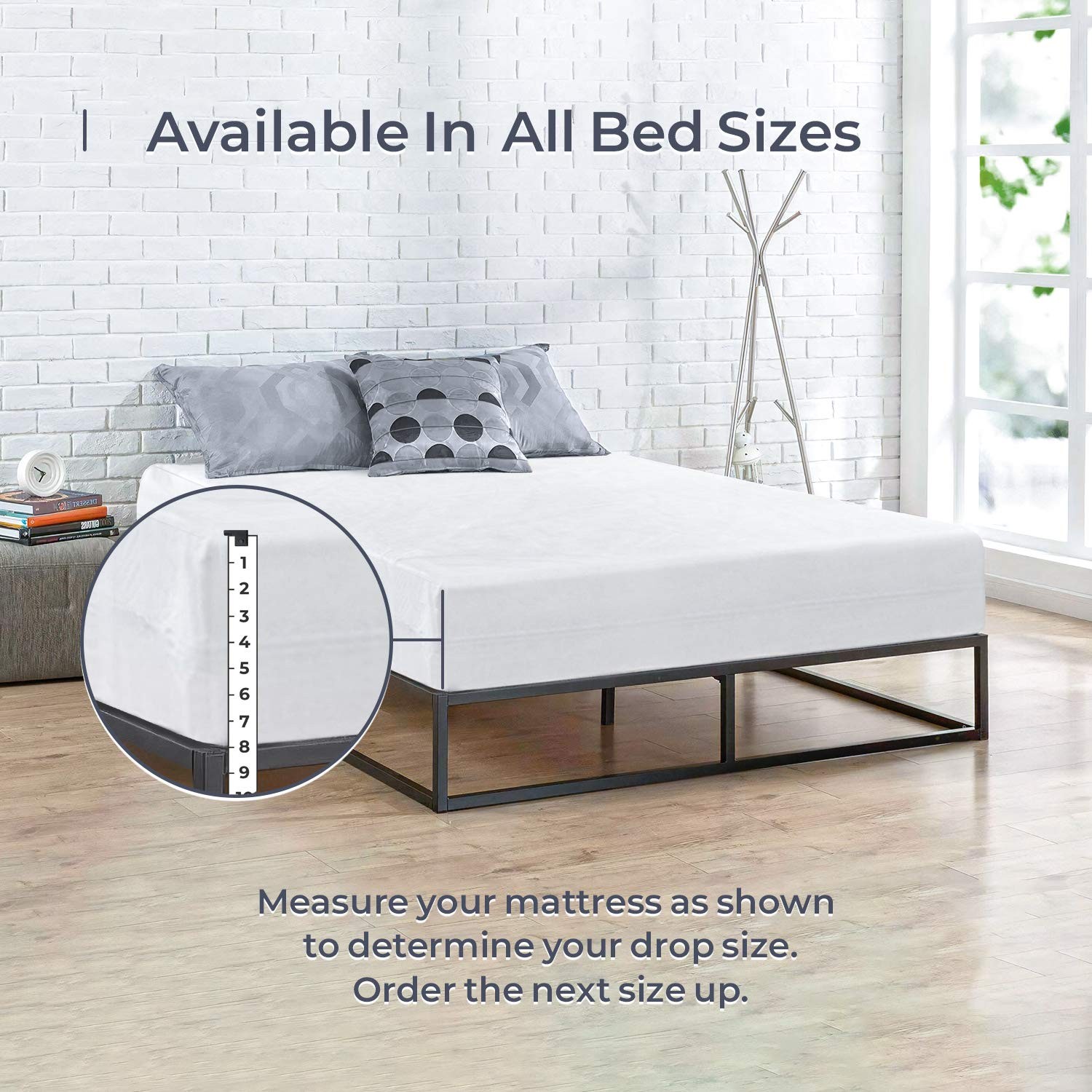 BLISSFORD Plastic Mattress Cal King – 16 ” Drop (72″x84″ x16″), White