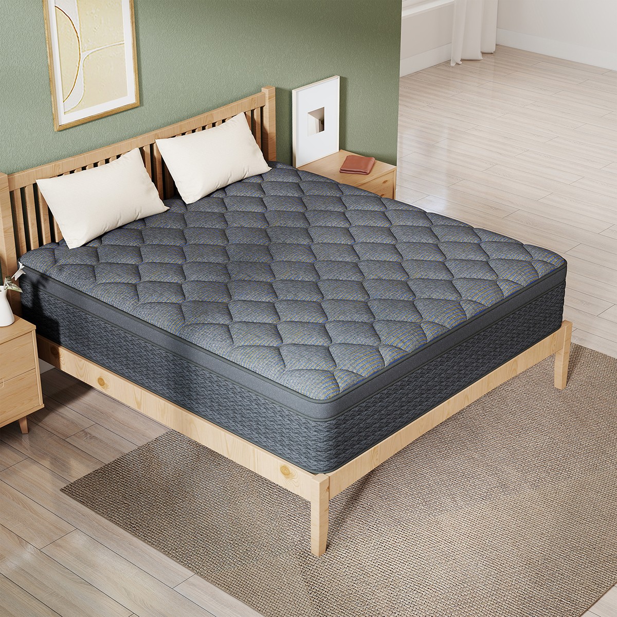 12″ Queen Mattress in Box, Gel Memory Foam Hybrid Pocket Spring Medium Firm