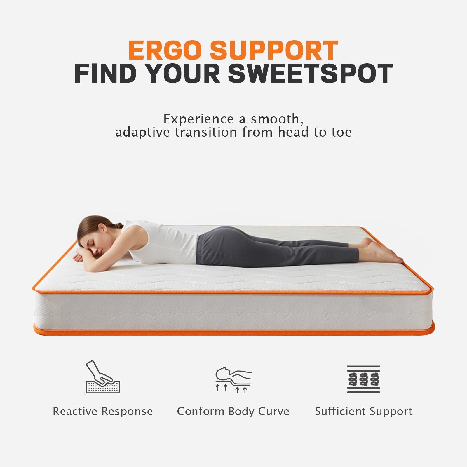 6″ Hybrid Mattresses with Innerspring and Gel Memory Foam for Cool Night Sleep