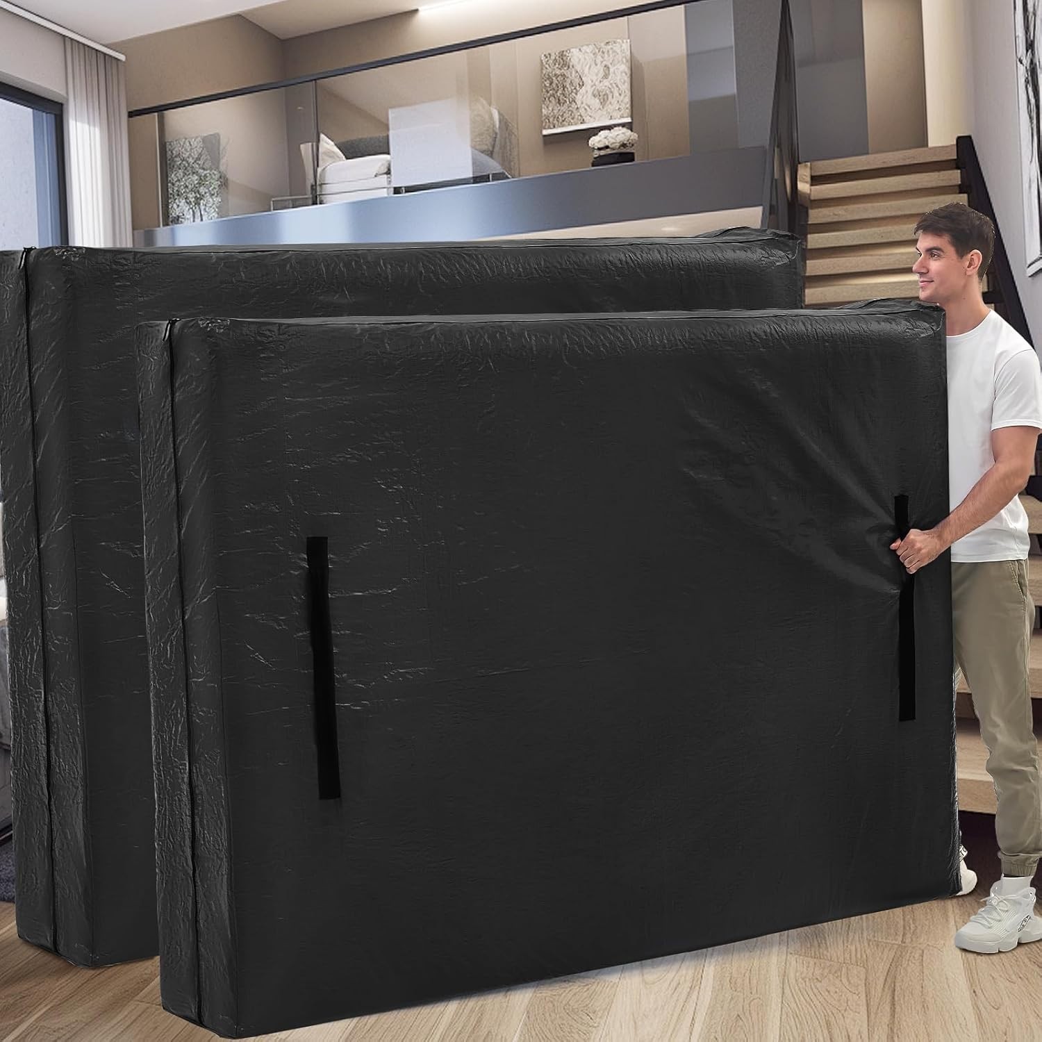 Extra Thick Full Size Mattress Bags with Handles, 2 Pack