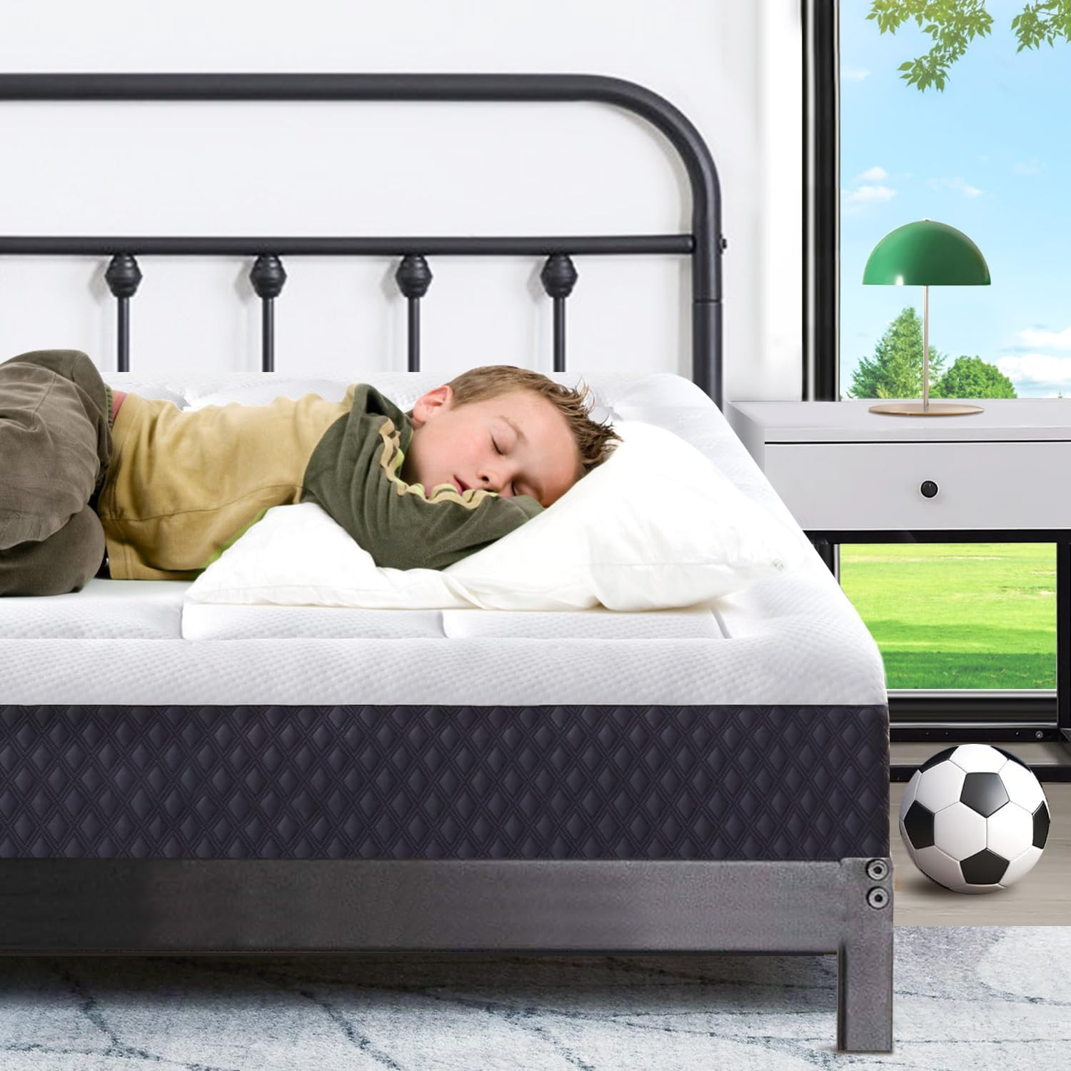 6″ Twin Gel-Memory Foam Mattress for Kids & Adults, CertiPUR-US Certified