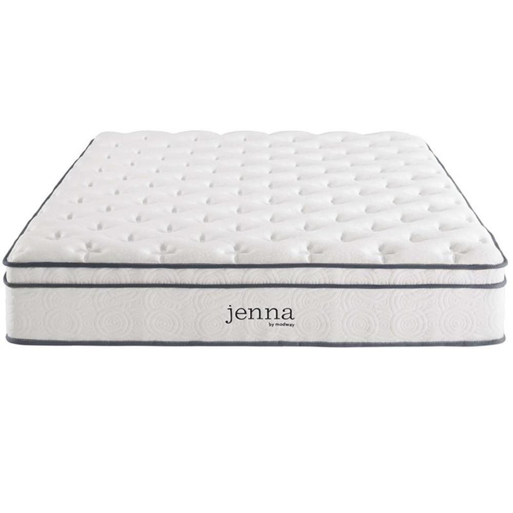 Modway Jenna 10″ Modern Innerspring and Foam Full Mattress in White