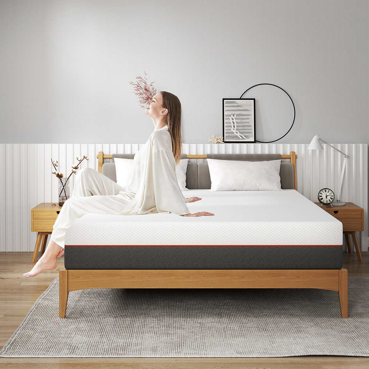 10″ Gel Memory Foam Mattress In A Box Twin Full Queen King Reversible Mattresses