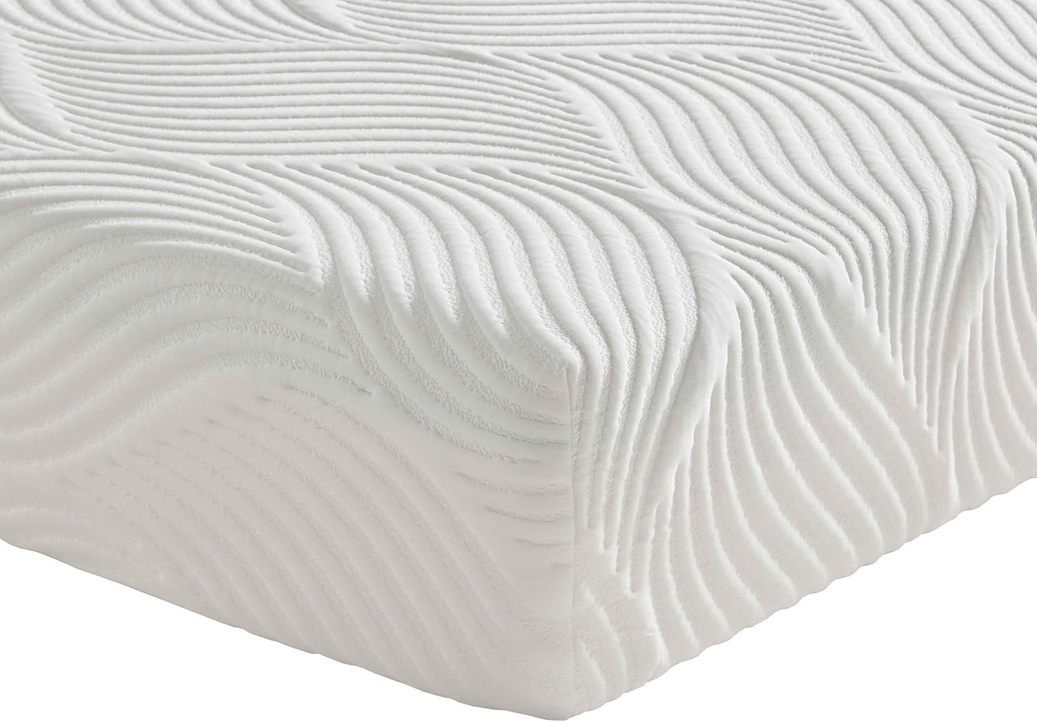 Nocturne 10″ Gel Memory Foam Mattress – California King, White