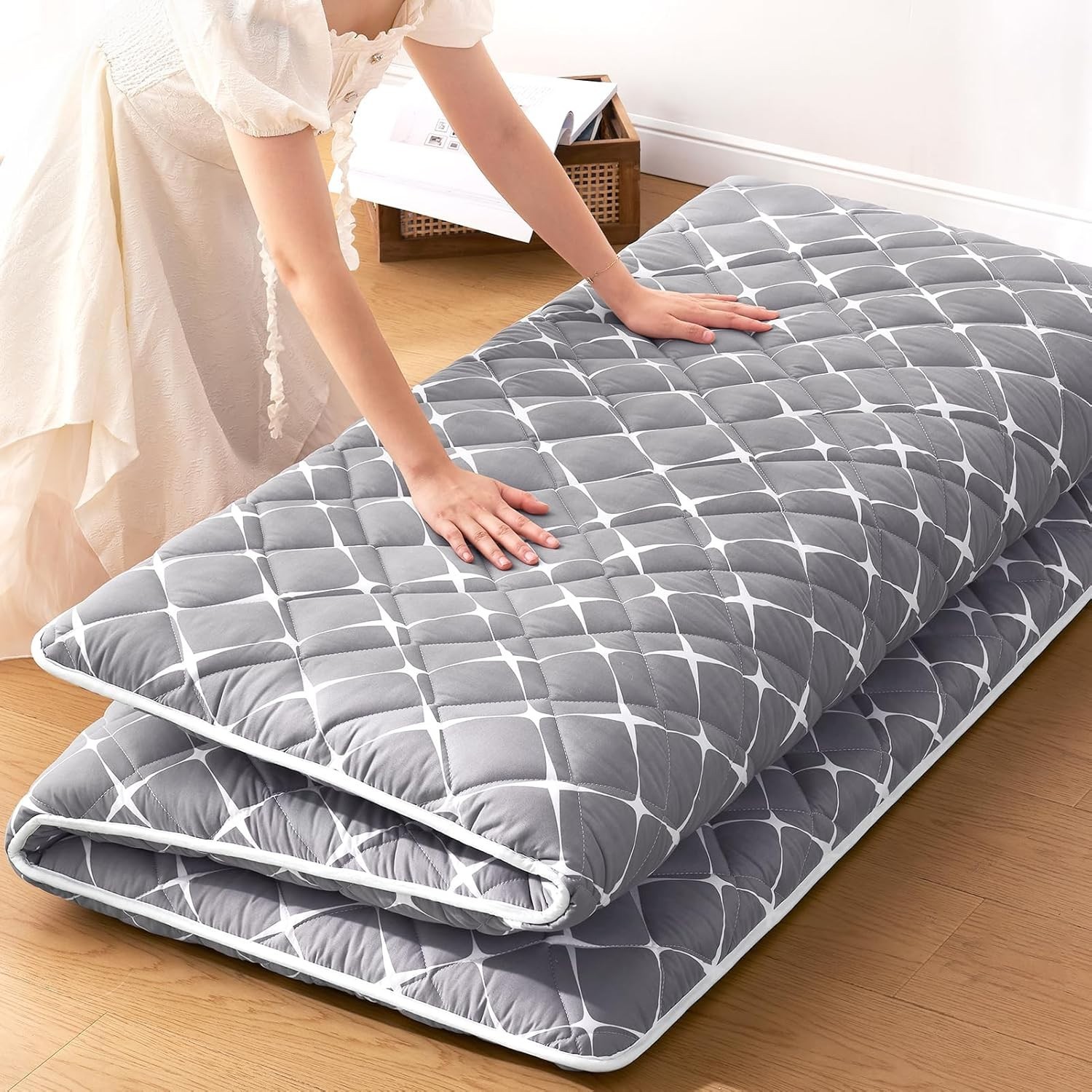 Comfort Upgraded Queen Futon Mattress – High Density Foam with Microfiber Cover