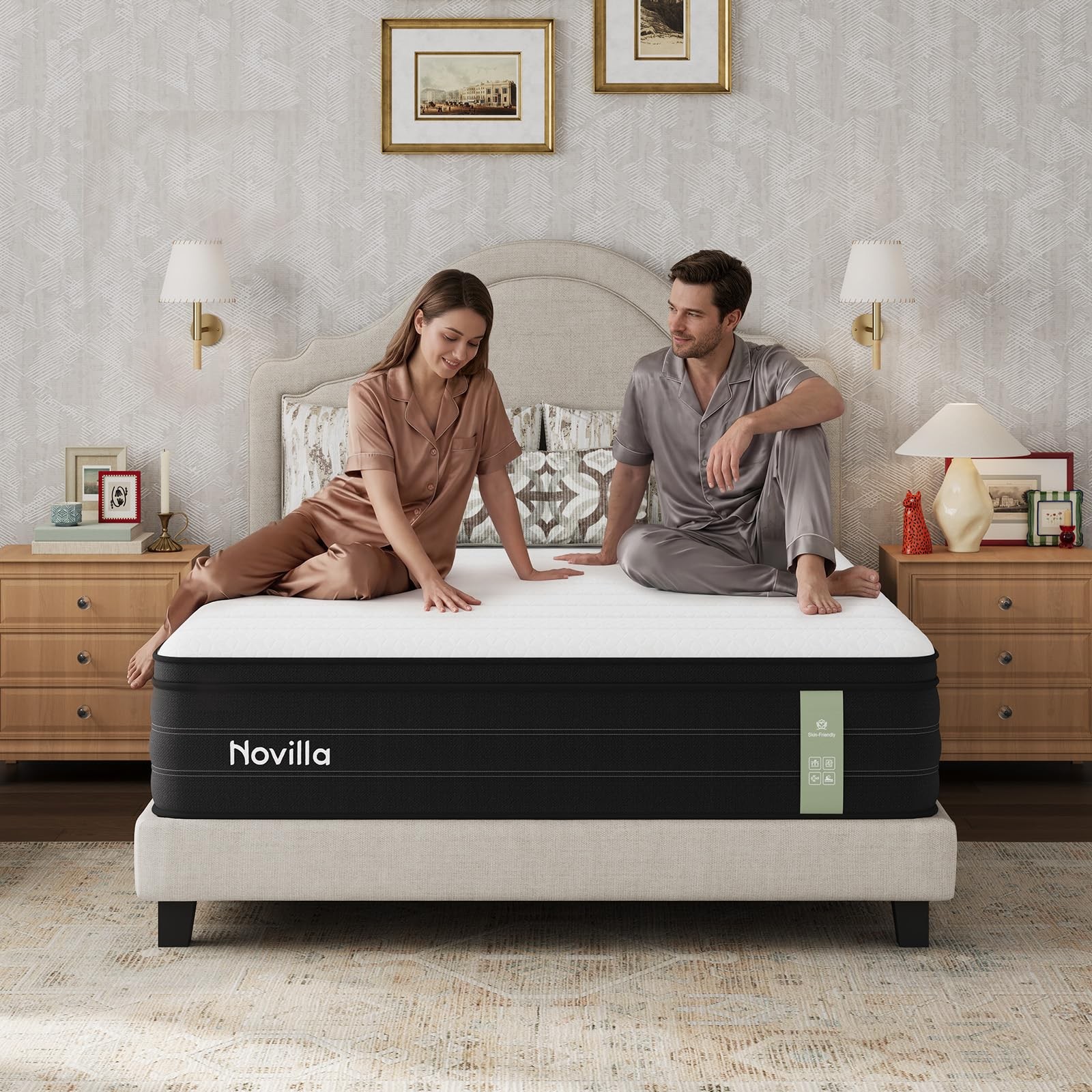 Twin Mattress for , Upgraded Individual Coils & Memory Foam Twin Mattress Hyb…