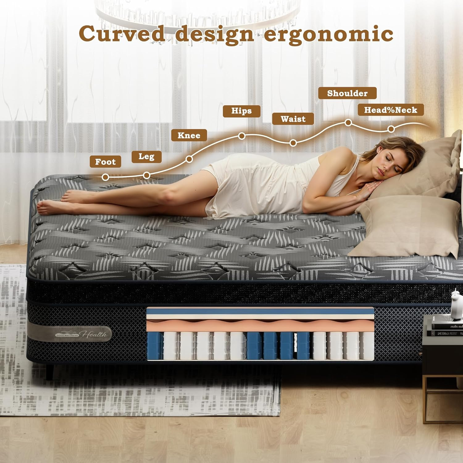 12″ Cooling Gel Memory Foam Mattress – Extra Firm, Breathable, 10-Year Warranty