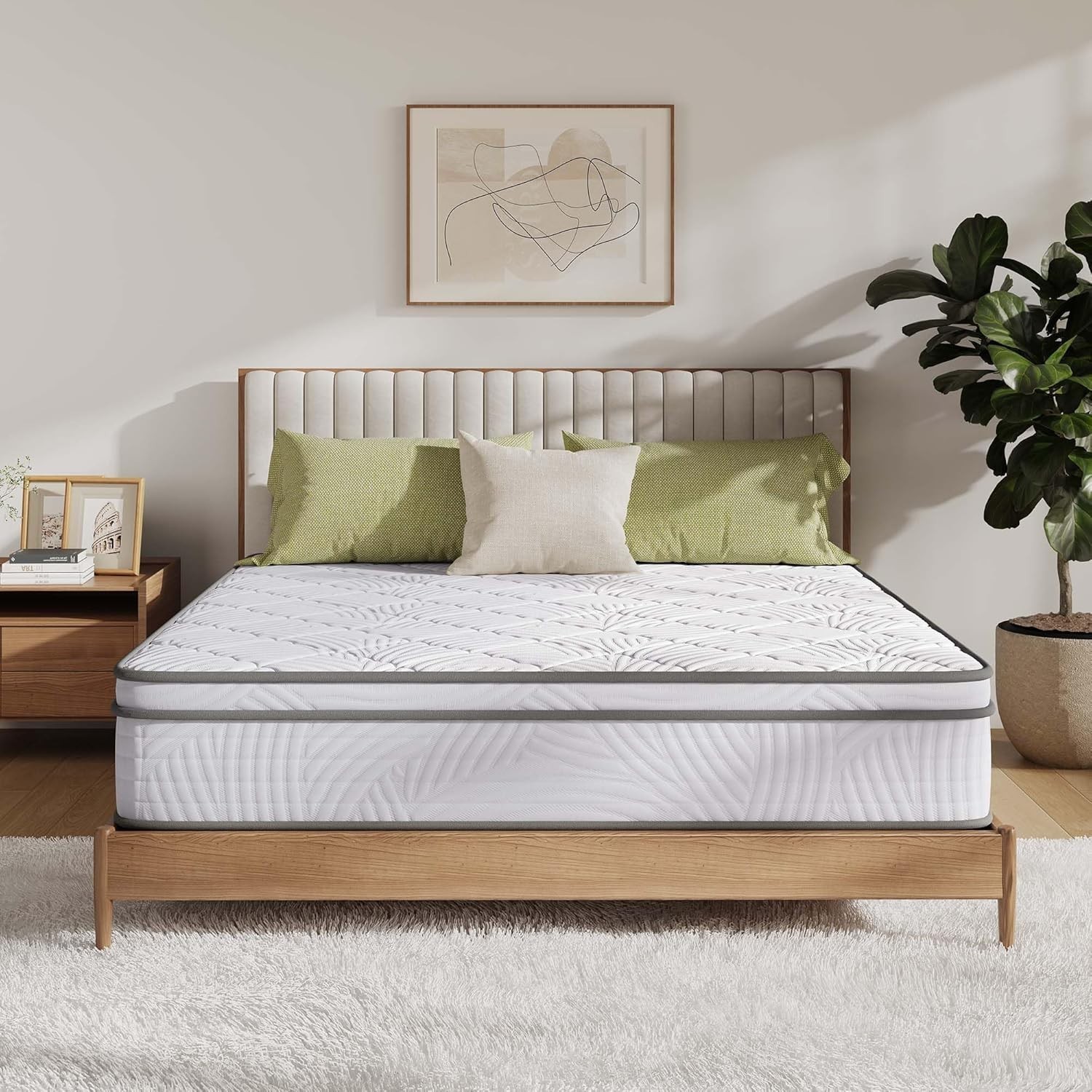 10″ Colchones TWIN Size De Espuma 10 Pulgadas Memory Foam Mattress Cooling Bed