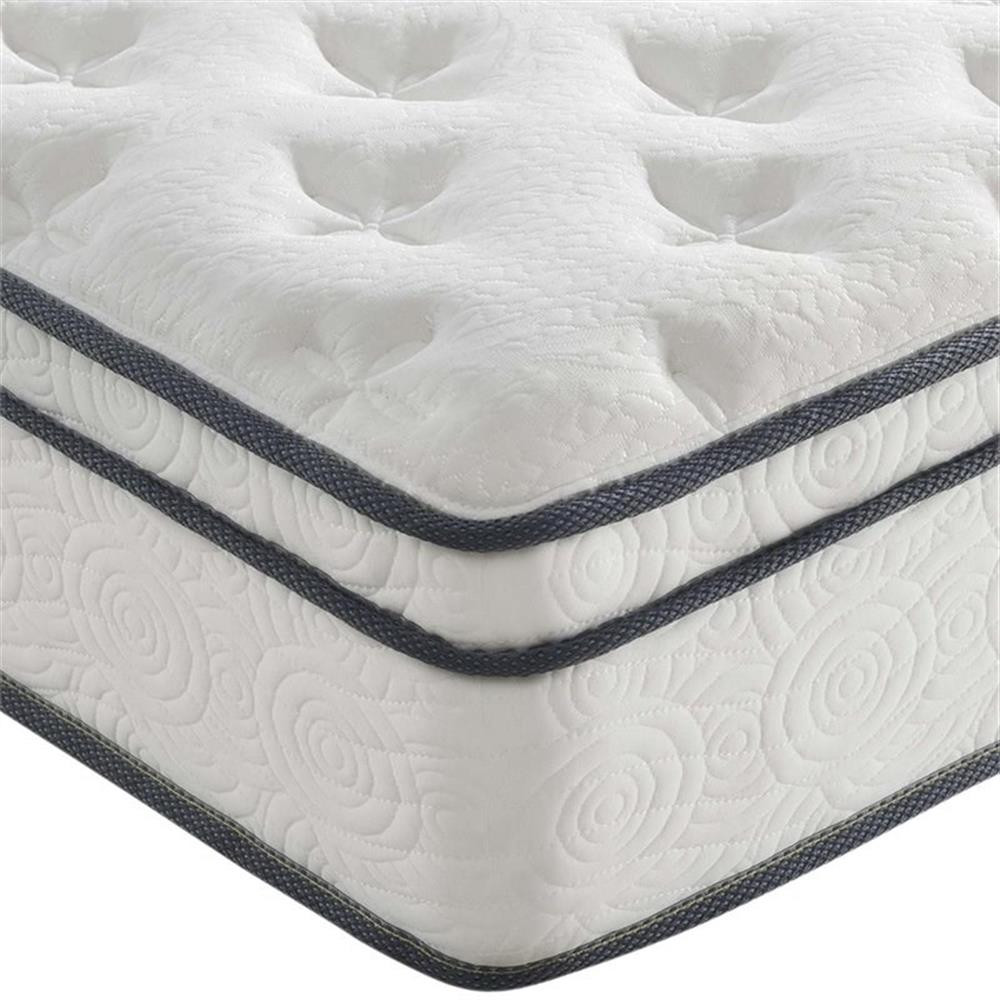 Modway Jenna 10″ Modern Innerspring and Foam Twin Mattress in White