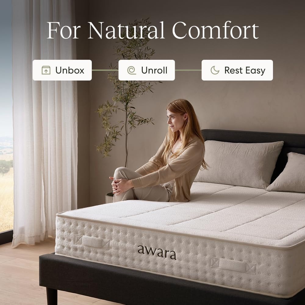 Natural Hybrid Full Mattress 10 Inch – Certified Organic Natural Latex – Sustain