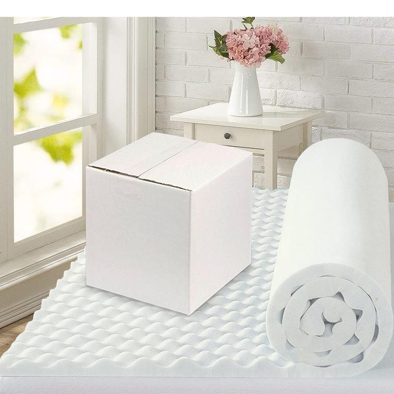 1 Inch Convoluted Foam Mattress Topper Twin Cooling Comfort Pressure Relief New
