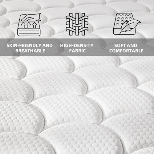 Twin Mattress 10 Inch Medium Firm Hybrid Mattress Twin Size Twin 10 INCH White