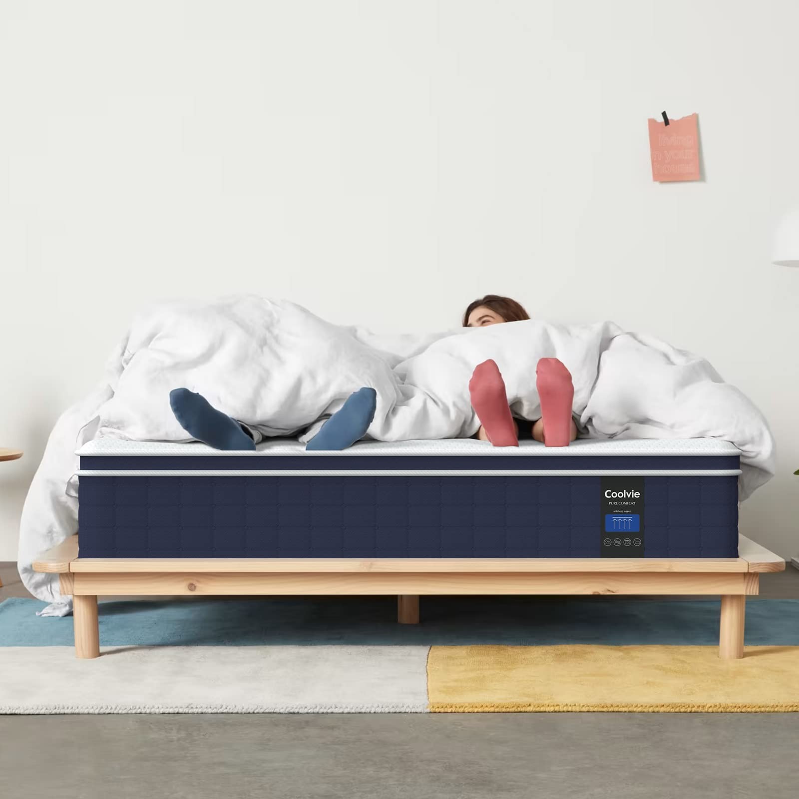 12 Inch Twin Size Mattress, Hybrid Twin Mattress in a Box, 3 Layer Premium Fo…