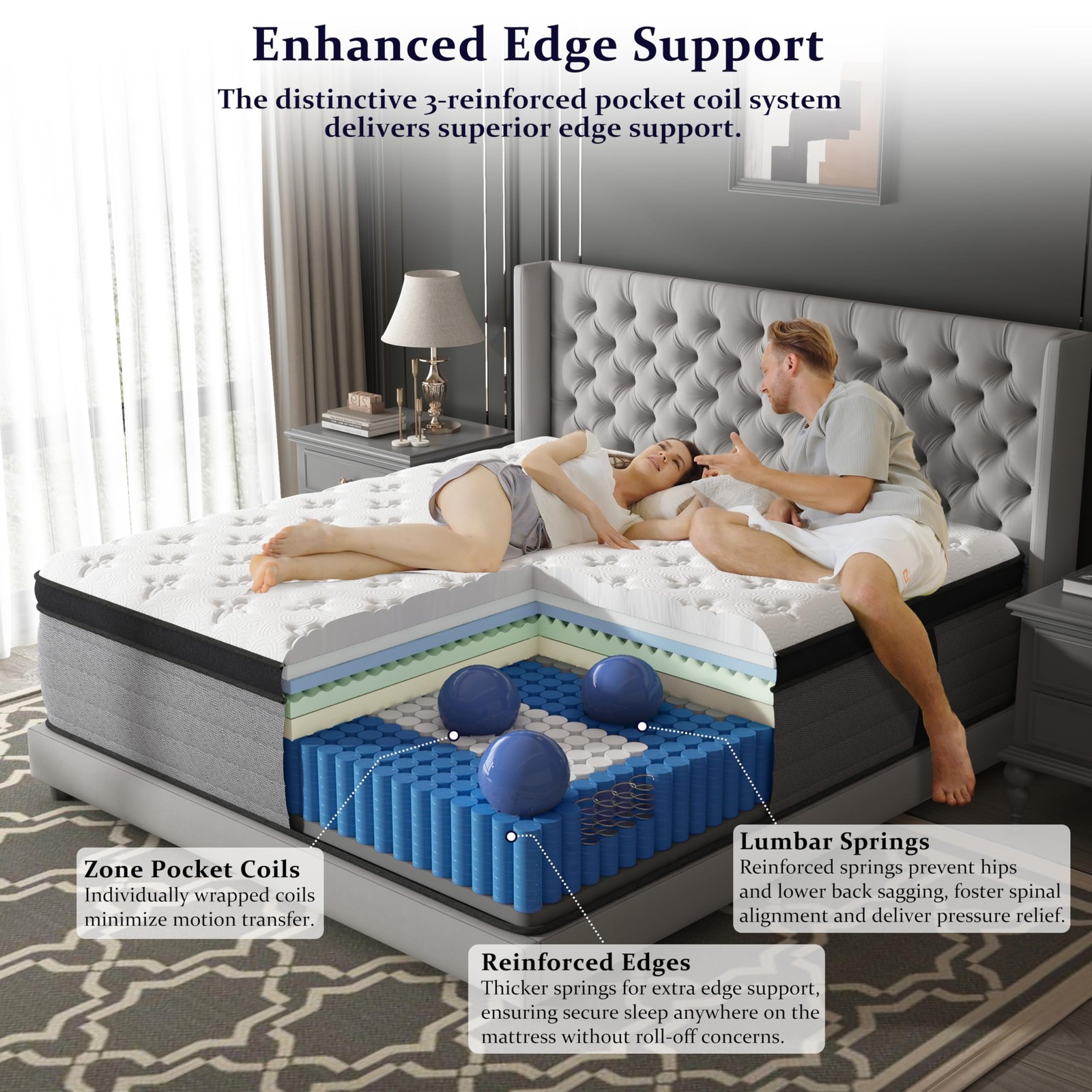 Firm King Mattress, 12 Inch Luxury King Size Mattress in a Box with Gel Memor…
