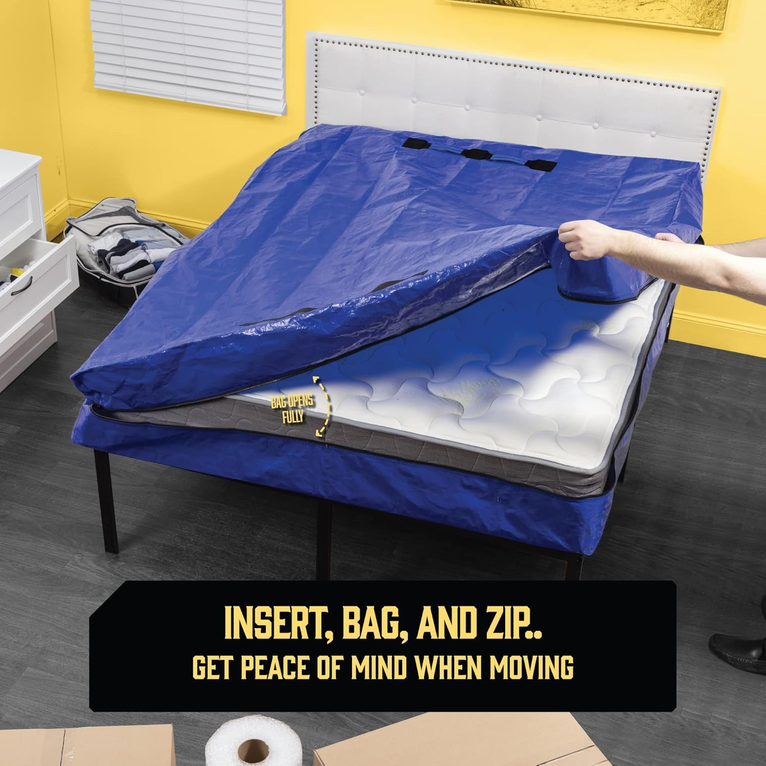 Mattress Bags for Moving with 8 Handles – Full Size – Extra-Thick Mattress Bag