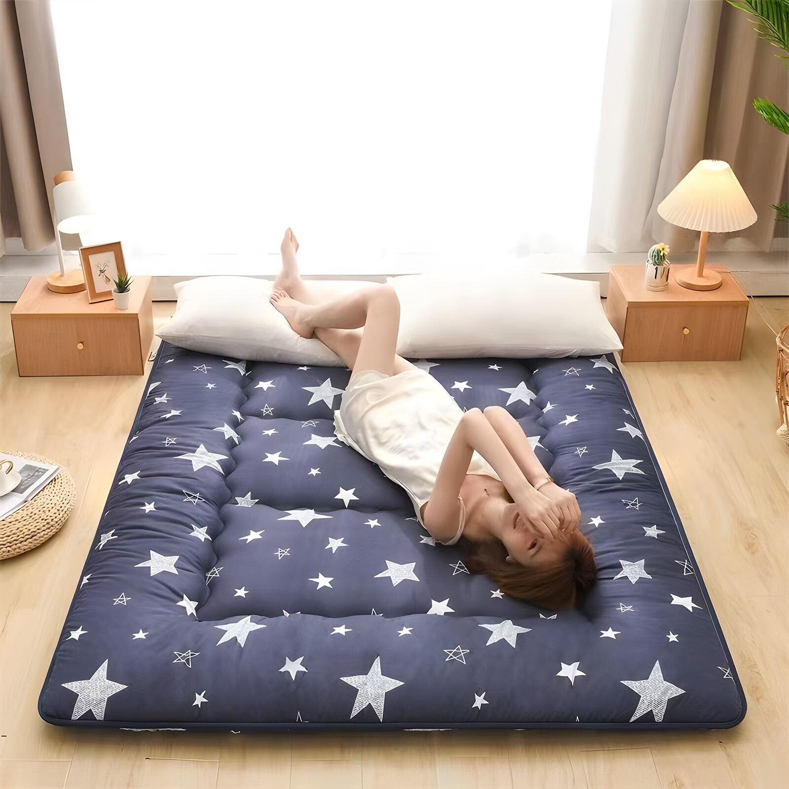 Japanese Floor Mattress Foldable Futon Mattress Sleeping Tatami Mat Camping Pad
