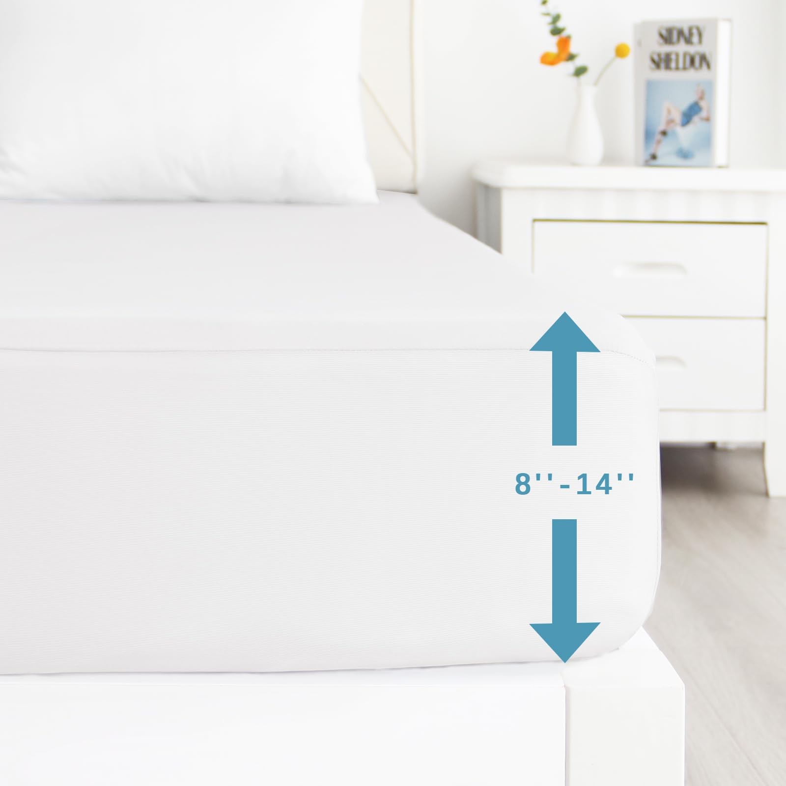 2 Pack King Mattress Protector 76″ x 80″, White
