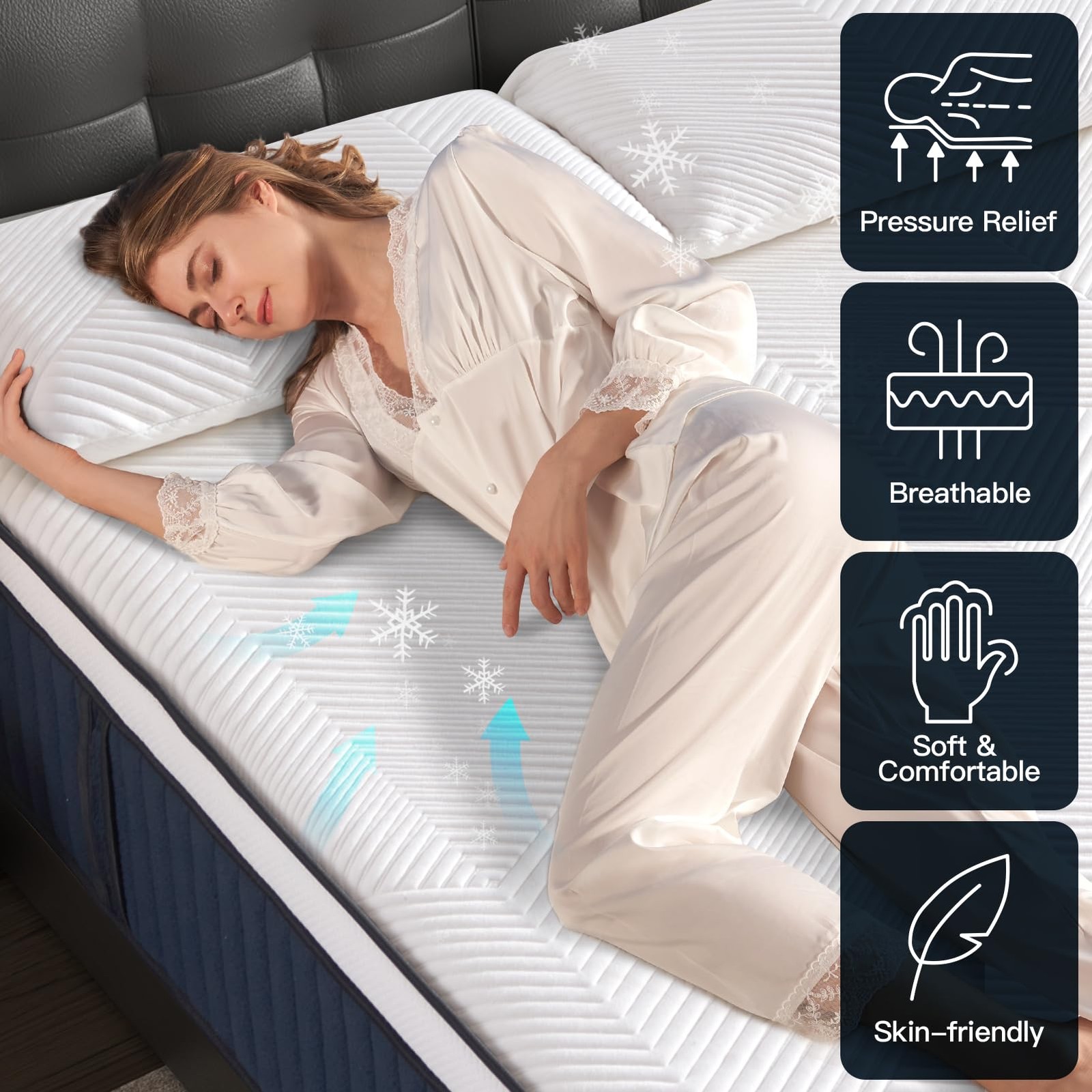 DIGLANT King Mattress, 14Inch Medium Plush Euro Top Memory Foam Hybrid Mattre…