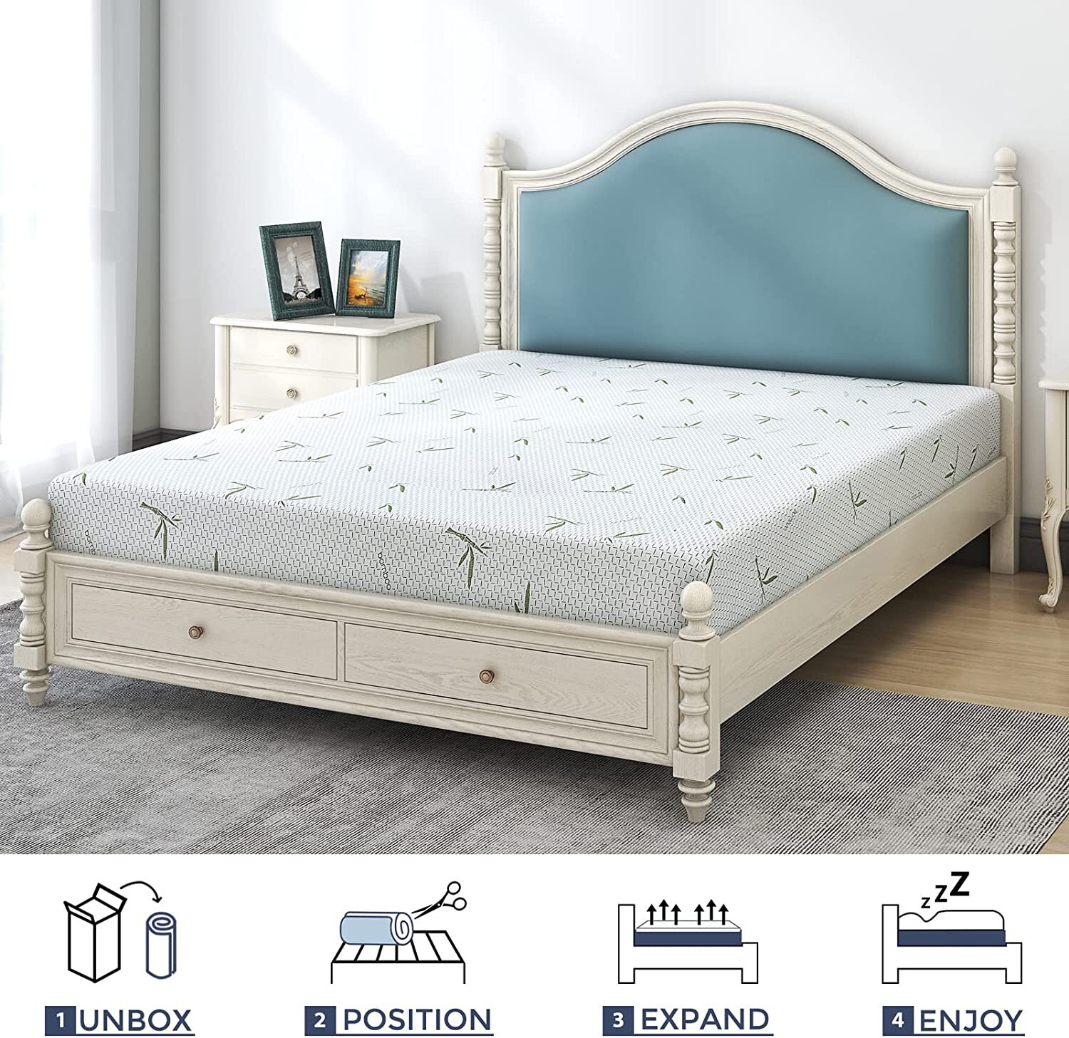 6 Inch Memory Foam Twin Size Bamboo Mattress In A Box NEW | IN HAND SHIPS TODAY!