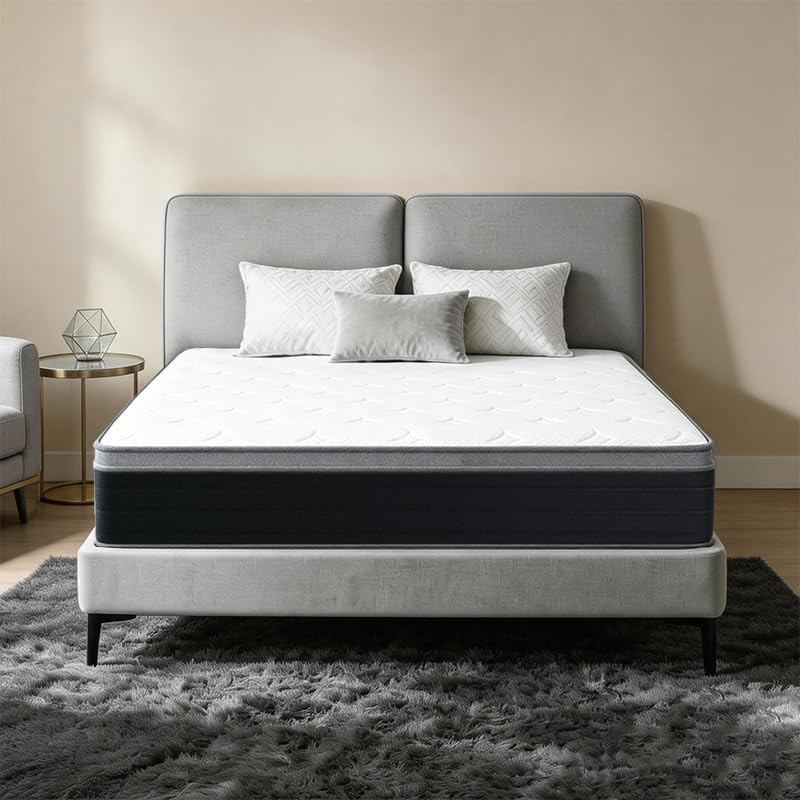 Queen Mattress in a Box 10 Inch Hybrid Pocket Coil Mattress
