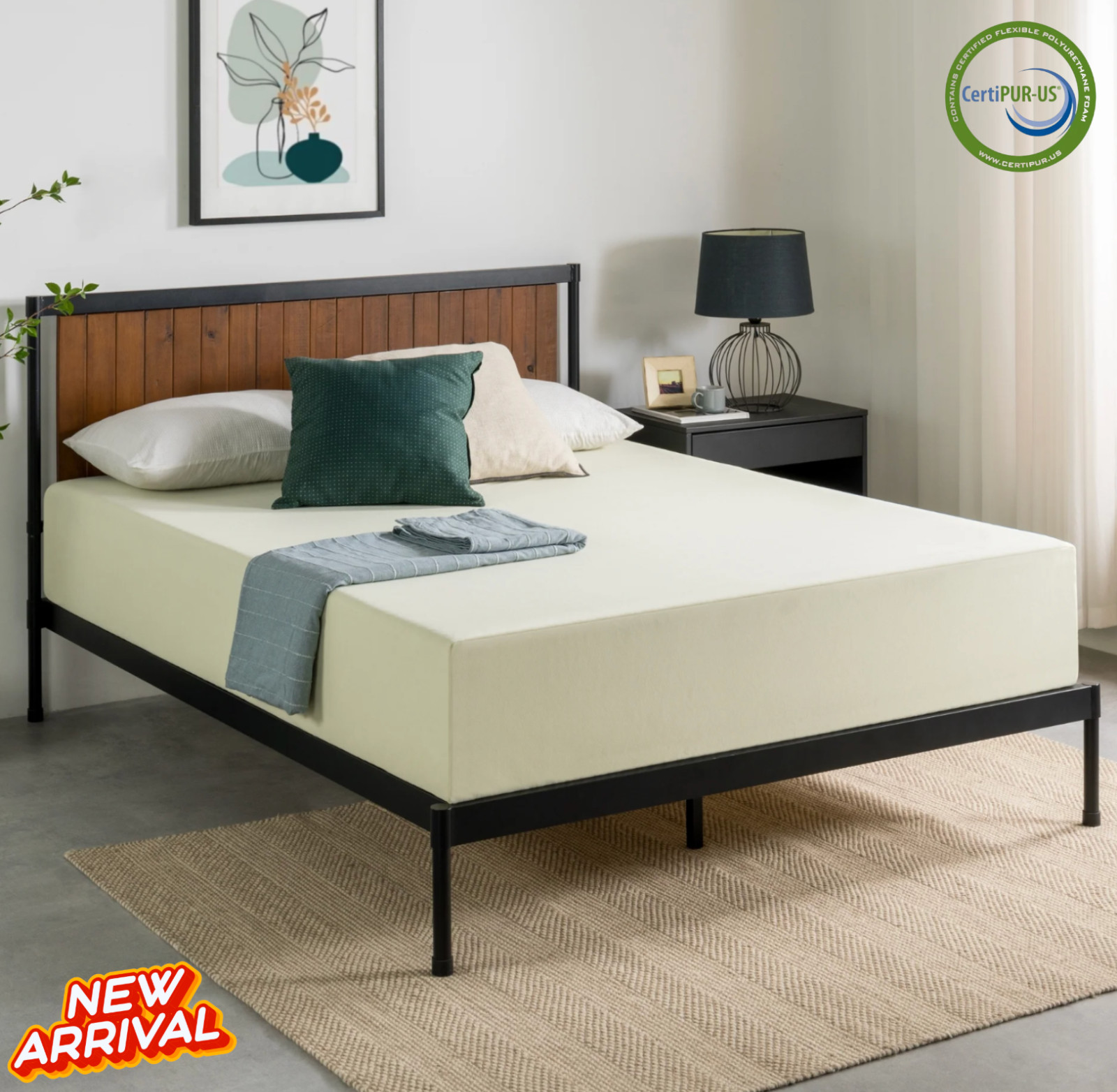 Full Size Mattress 12in Memory Foam Tight Top Medium Firm Colchon Full Bed