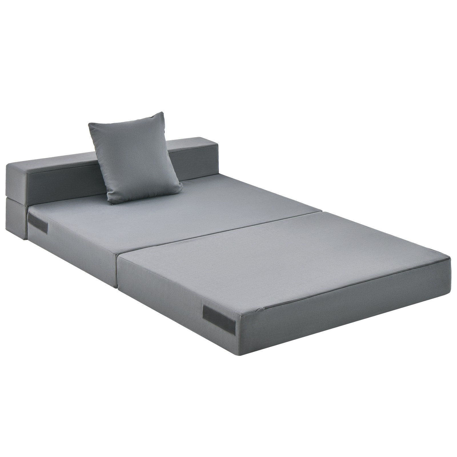 Folding Mattress with Pillow 6 Inch Tri-fold Sofa Bed w/ High-Density Foam