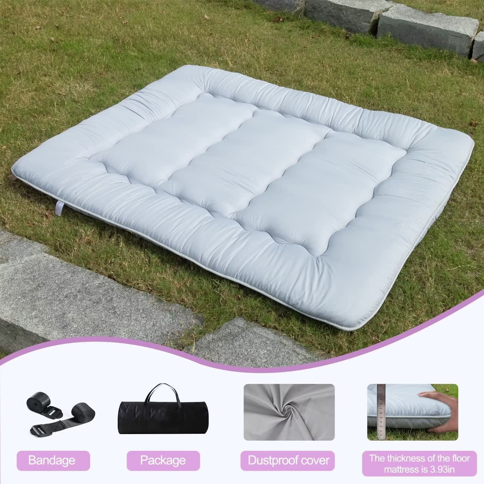 Sleeping Mat on Floor for Adults, Futon Mattress SleepMattress Pads Sleeping …