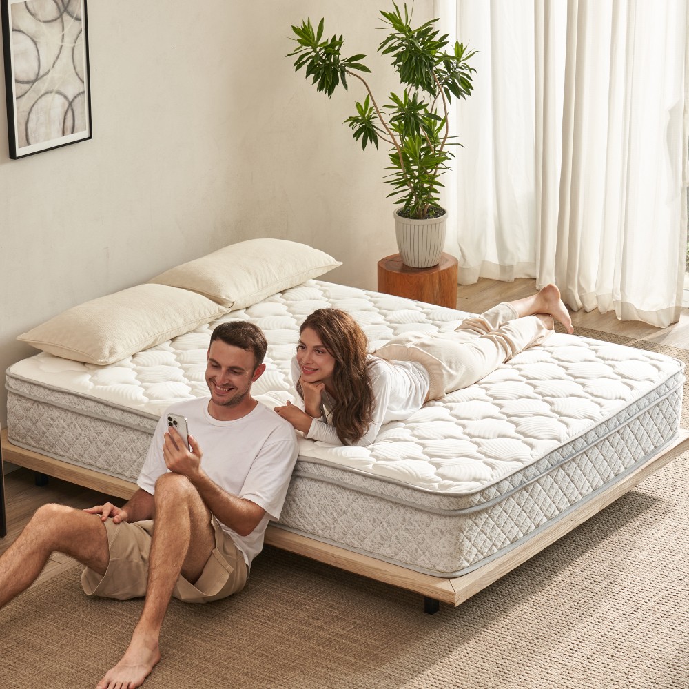 12″ Hybrid Queen Mattress in a Box, Memory Foam & Pocket Springs, Medium Firm US