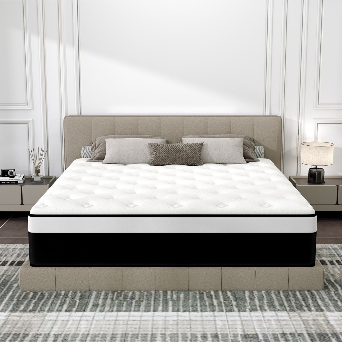 10″12″14″ Twin Full Queen King Size Mattress in a Box Hybrid Spring Memory Foam