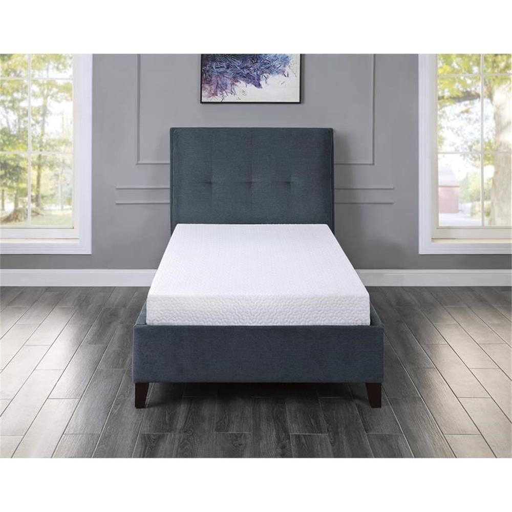 Pemberley Row Fabric White Twin Mattress Rectangular Breathable 6″ Unassembled