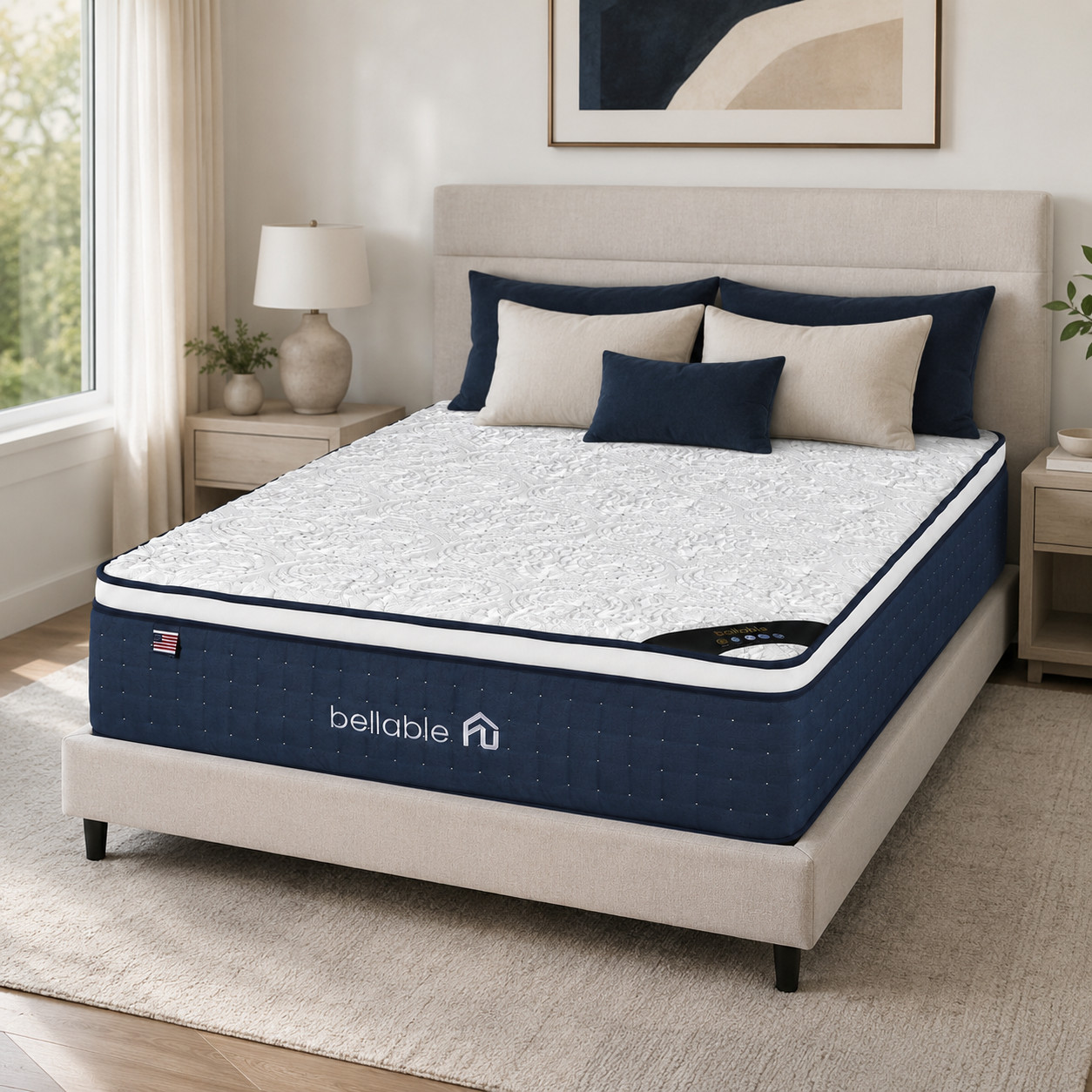 Full XL Mattress 14 Inch Hybrid Mattress in a Box Gel Memory Foam Pocket Spring