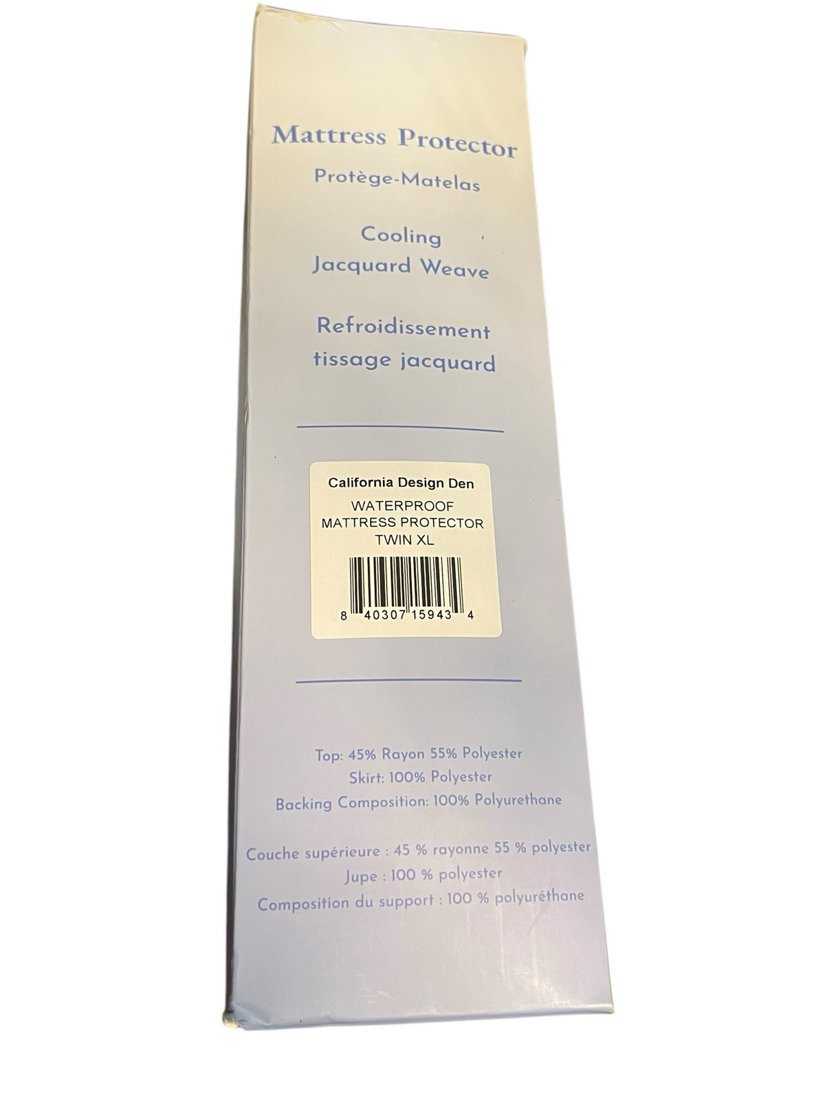 California Design Den Premium Waterproof Mattress Protector Twin XL White