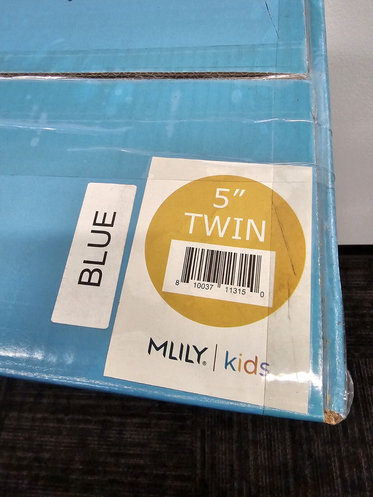 JAMA 5 inch Kids Twin Mattress Blue + Mattress Cover