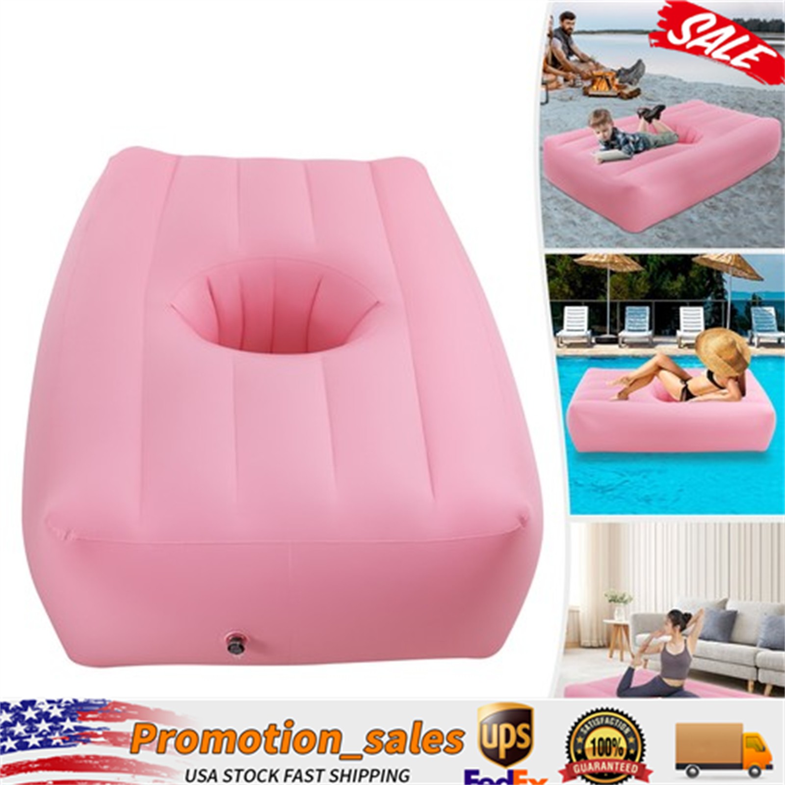 Foldable Inflatable Air Mattress Portable Built-in Electric Pump For Travel Home