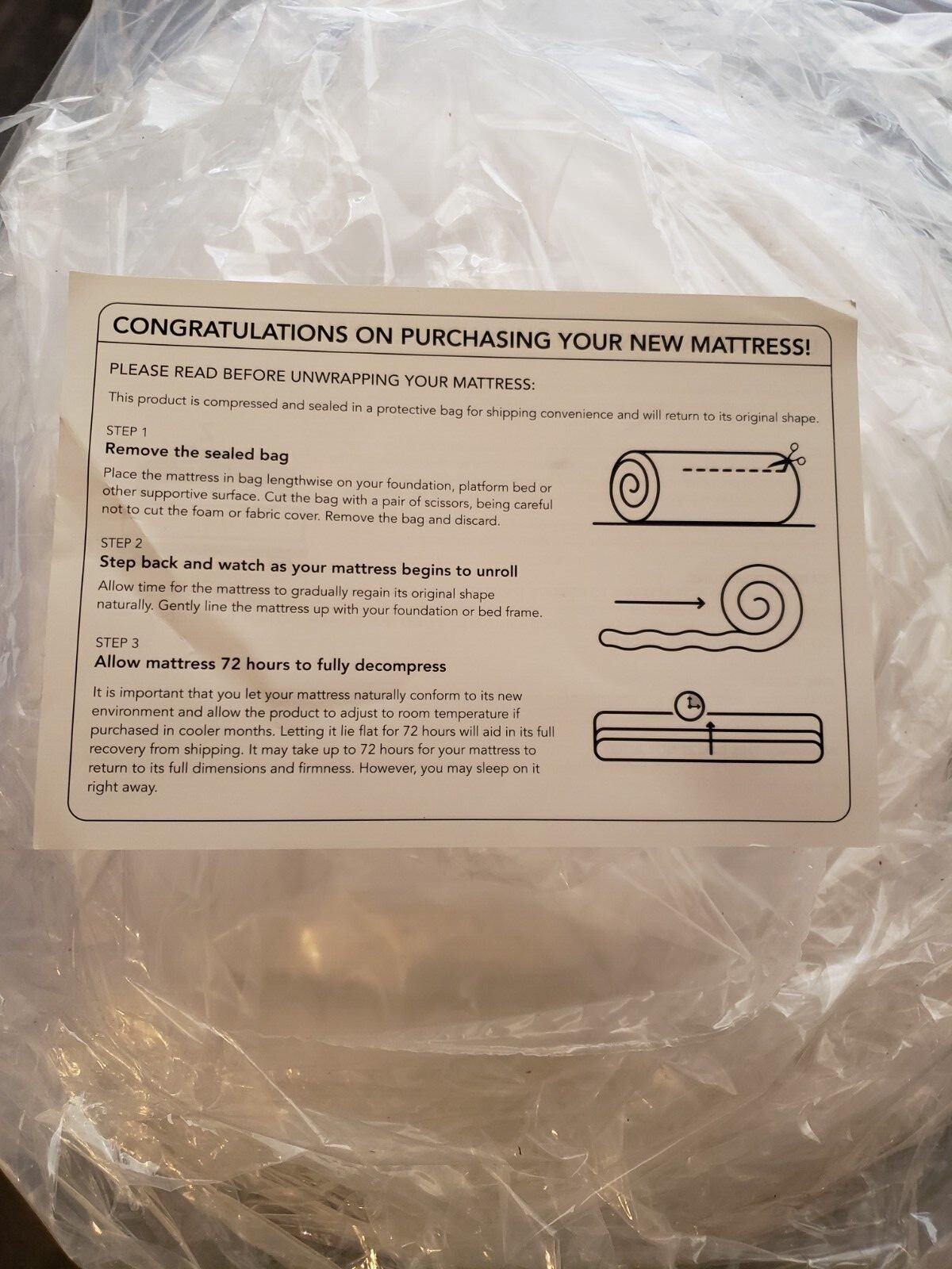My Pillow, 2-Sided QUEEN size, Encased Coil MATTRESS – NEW – UNOPENED
