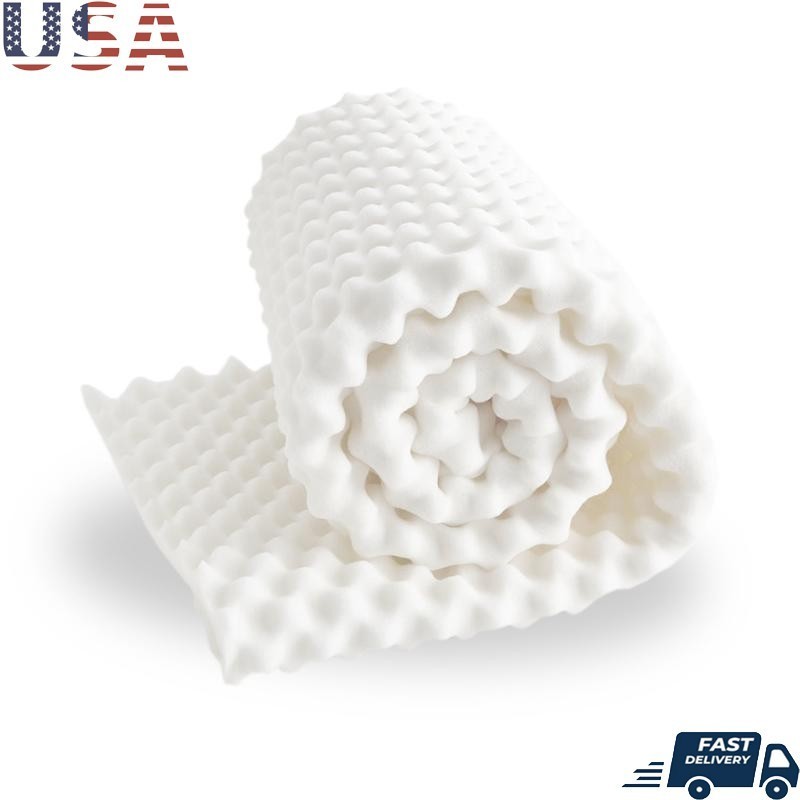 1 Inch Convoluted Foam Mattress Topper Twin Cooling Comfort Pressure Relief New