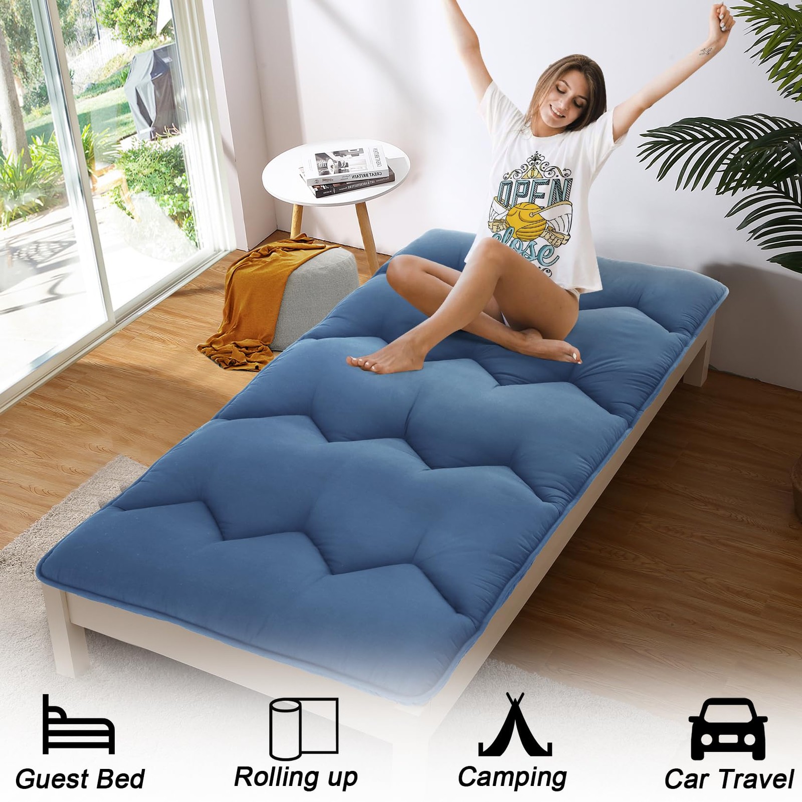Floor Mattress Japanese Futon Mattress Sleeping Tatami Mat Twin/Full/Queen Size