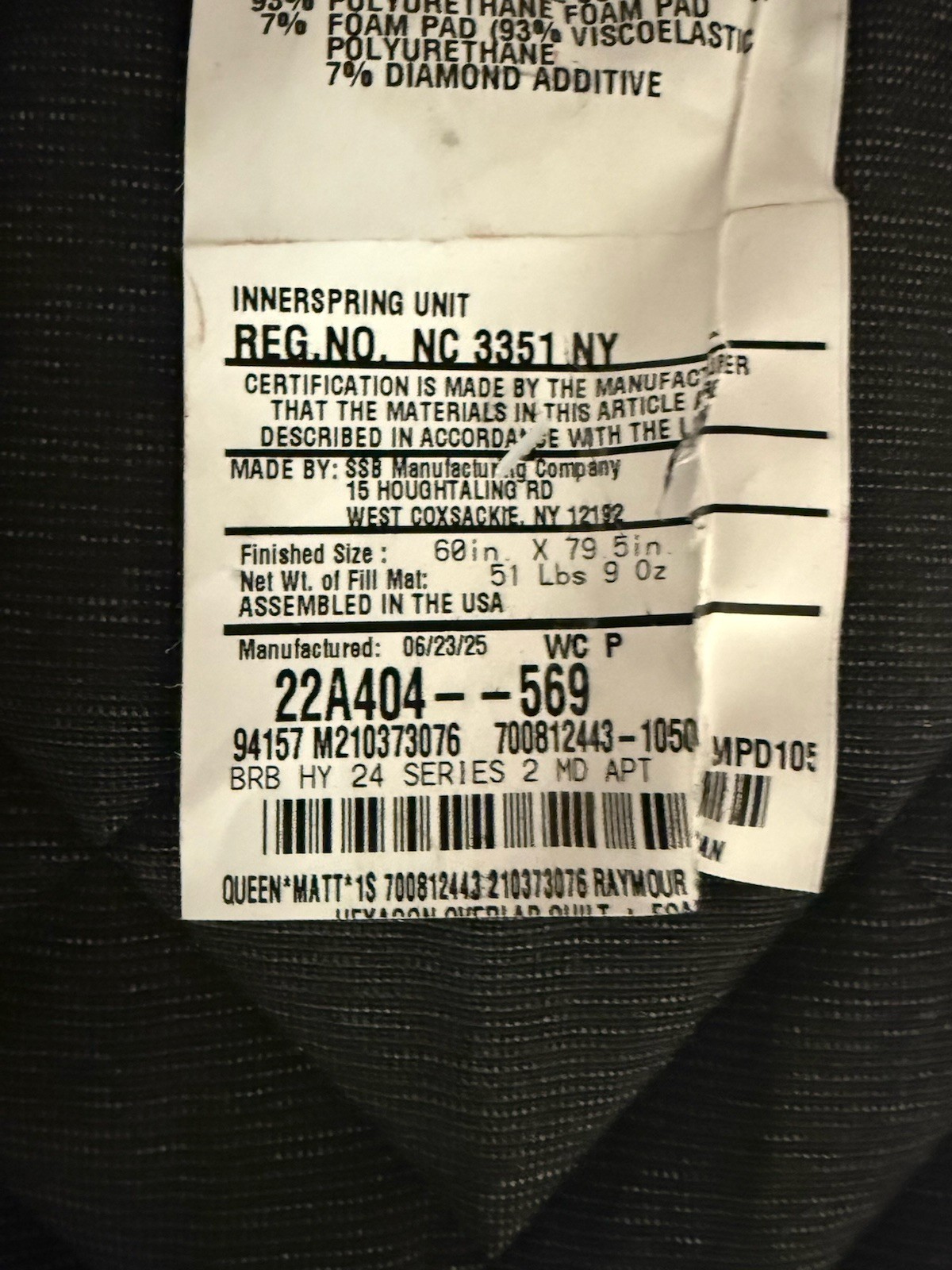 SIMMONS BEAUTYREST BLACK QUEEN HYBRID SERIES 2 MEDIUM APEX PILLOWTOP NEW 2025