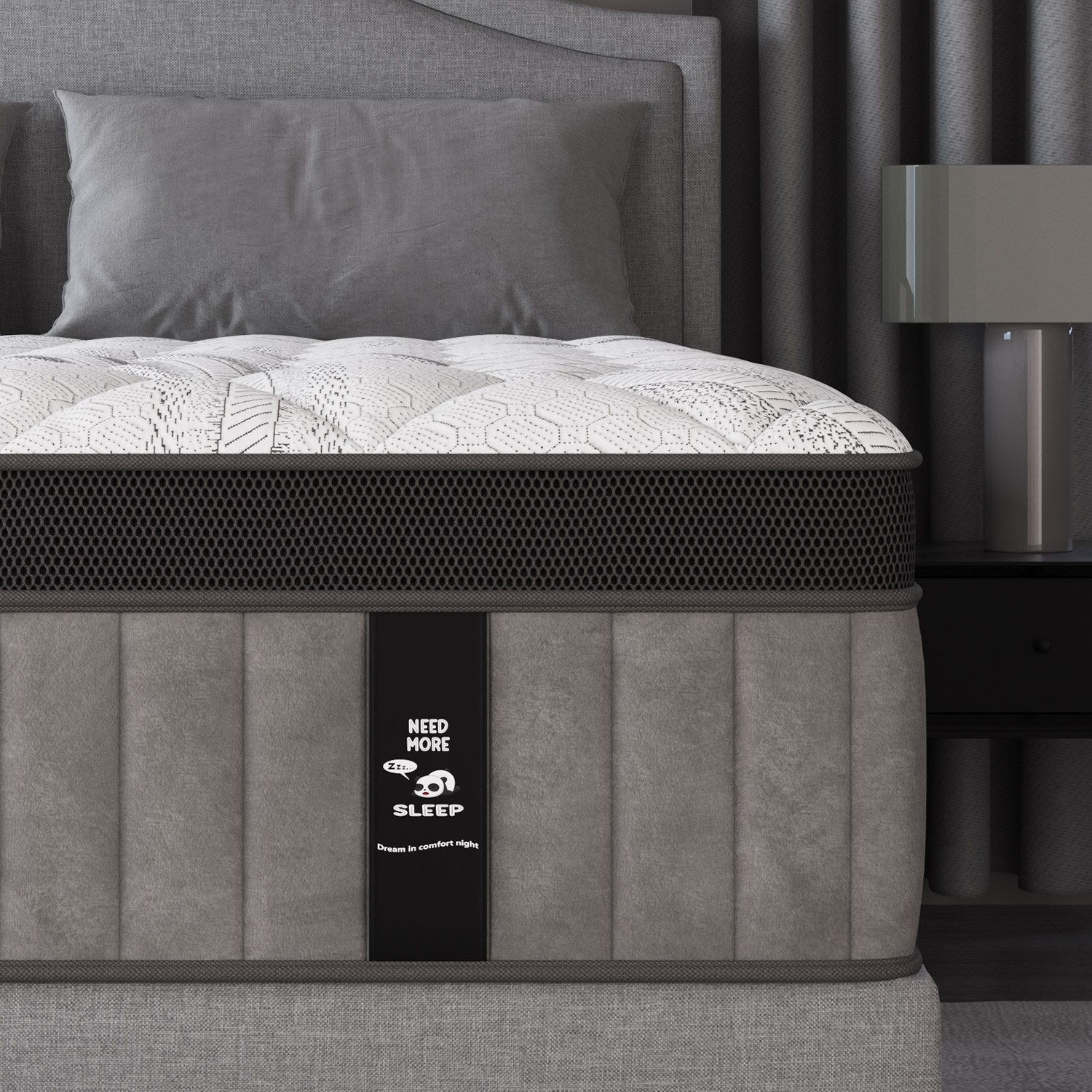12″14″ Twin Full Queen King Size Mattress in a Box Hybrid Spring Memory Foam