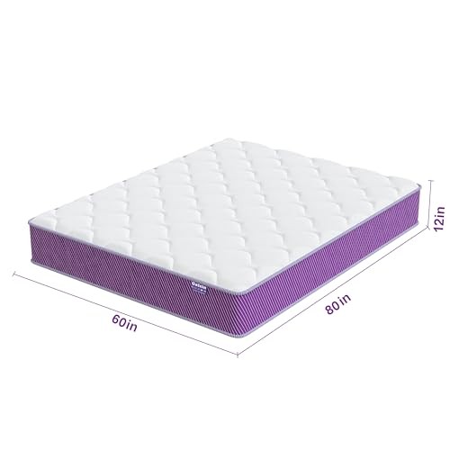 Mattress 12 Inch Size Mattress Memory Foam Hybrid Queen 12inch-Purple
