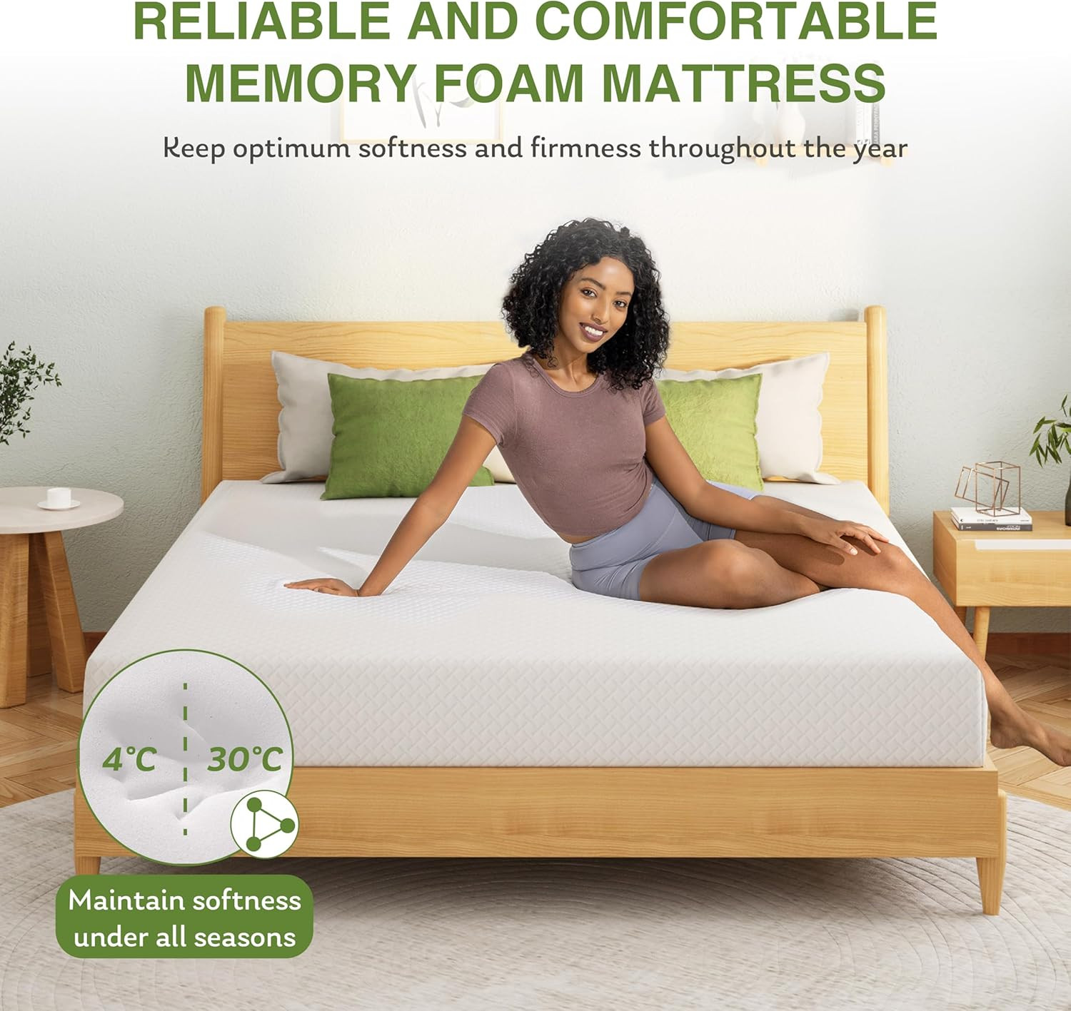 EGOHOME Full Size Memory Foam Mattress, 8 Inch Bed Mattress in a Box with Coolin