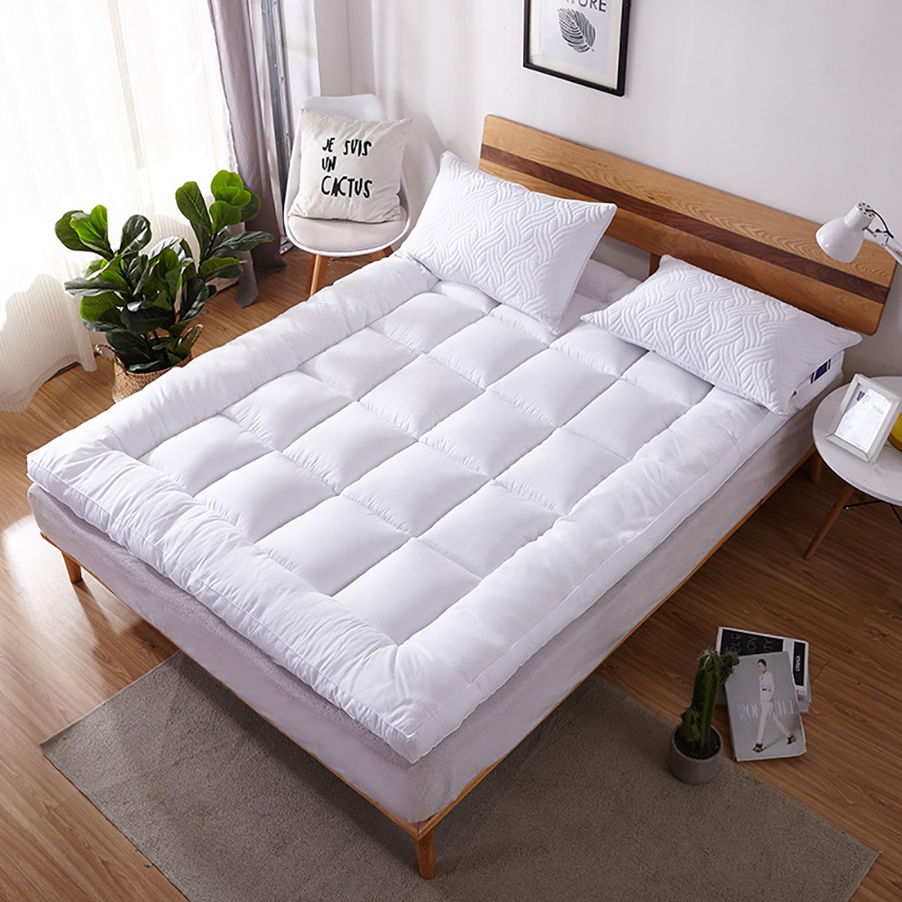 Quilted Mattress Pad Soft Cooling Mattress Topper Sleeping Pad Full/Queen/King