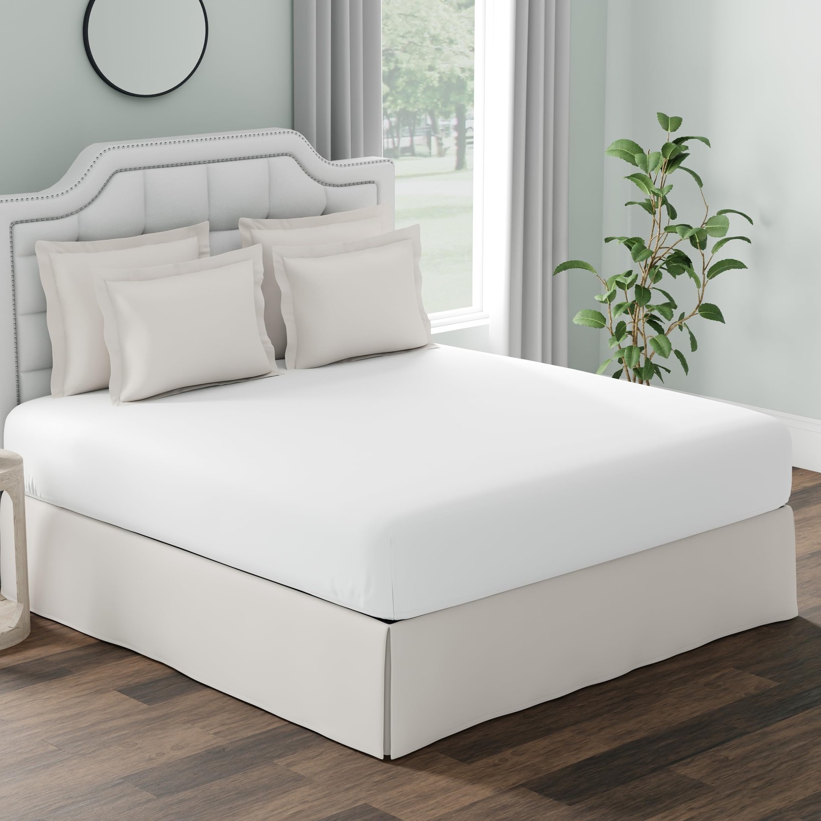 Fresh Ideas Waterproof Mattress Protector 100% Vinyl California King, White