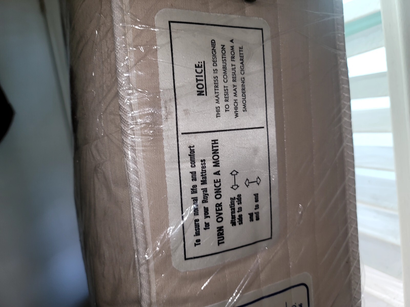Royal Pedic Matress Twins Beige 100 % Cotton Individual 7 In H, 78 L X 36 W